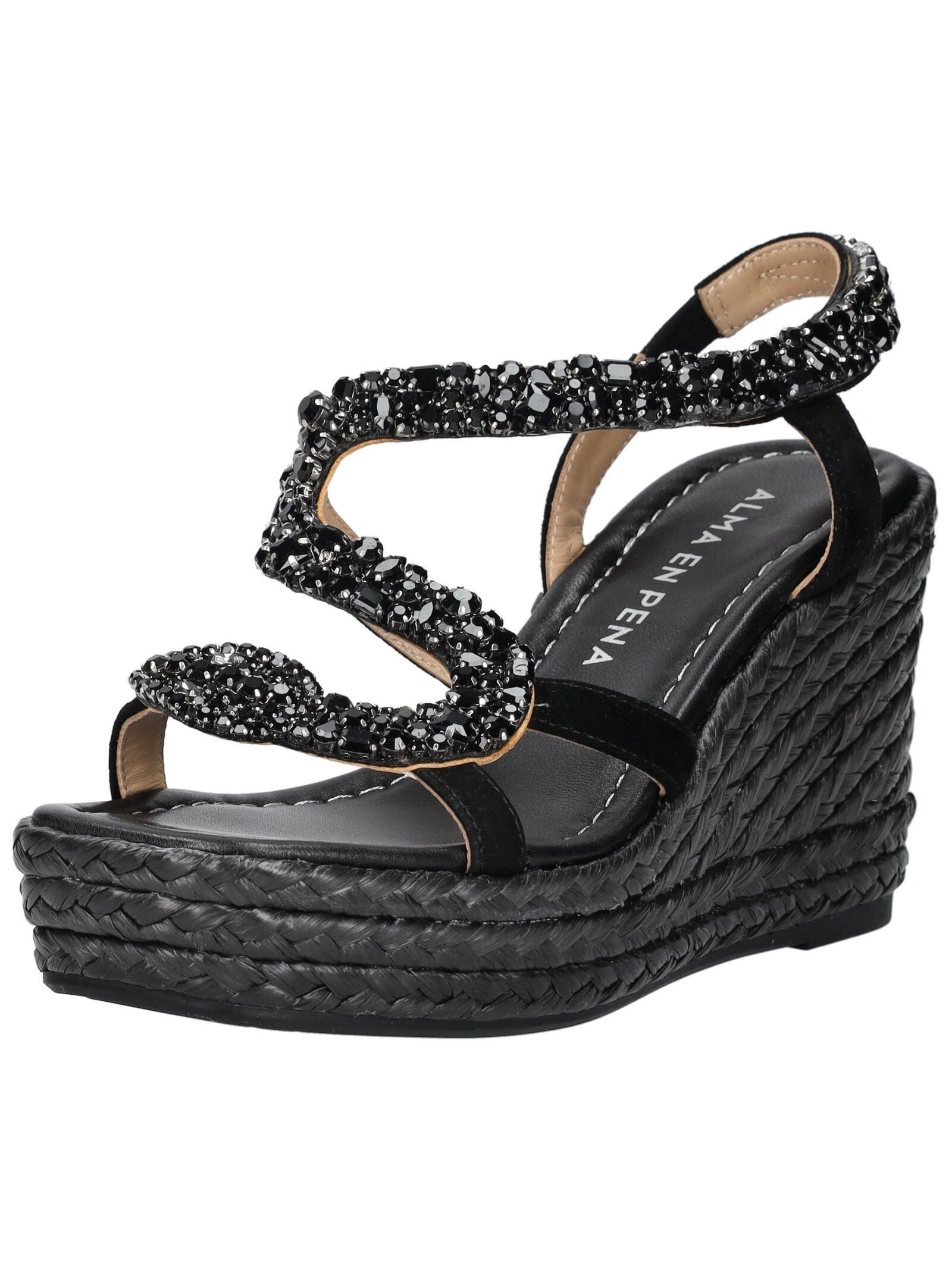 Alma en Pena ALMA EN PENA Sandalen Leder/Textil Keilsandalette