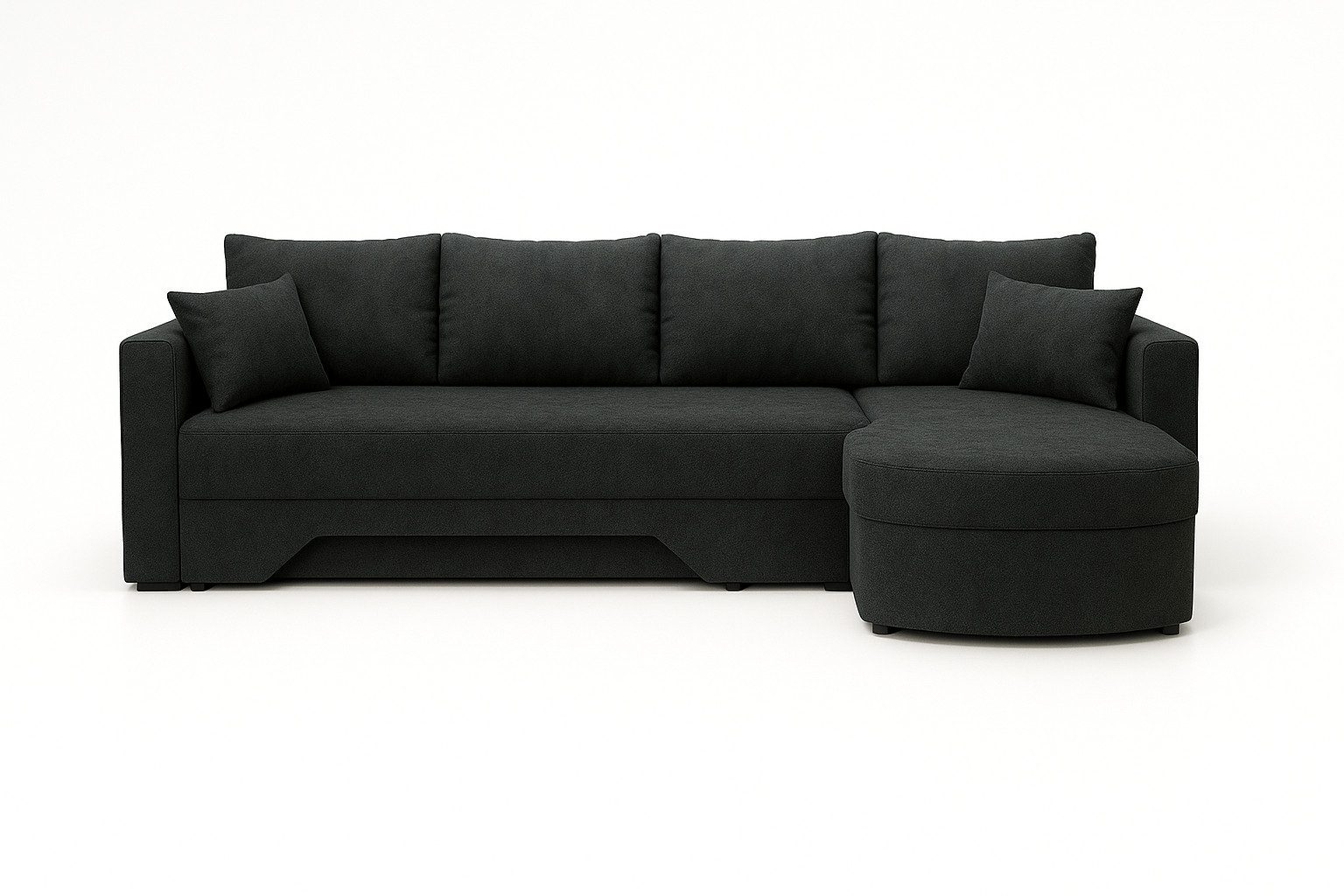 NACANAPA Ecksofa SMART PLUS, Lose Rückenlehnen-Kissen, Bettzeugkasten, Schlaffunktion 190x140 cm
