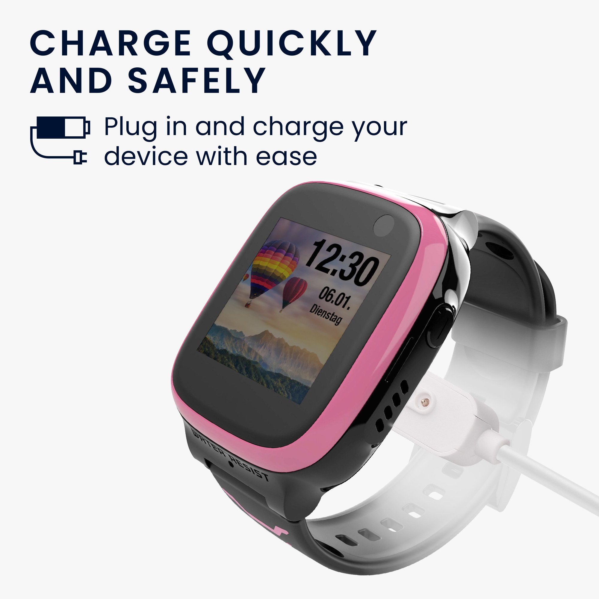 kwmobile Smartwatch Ladekabel für Xplora X5 / X5 Play / X4 Smartphone-Ladegerät (1-tlg., USB Ladekabel für Smartwatch Aufladekabel - Fitnesstracker Ersatzkabel)