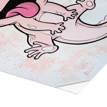Posterlounge Wandfolie A.DOUBLE.U, Axolotl, Kinderzimmer Kindermotive
