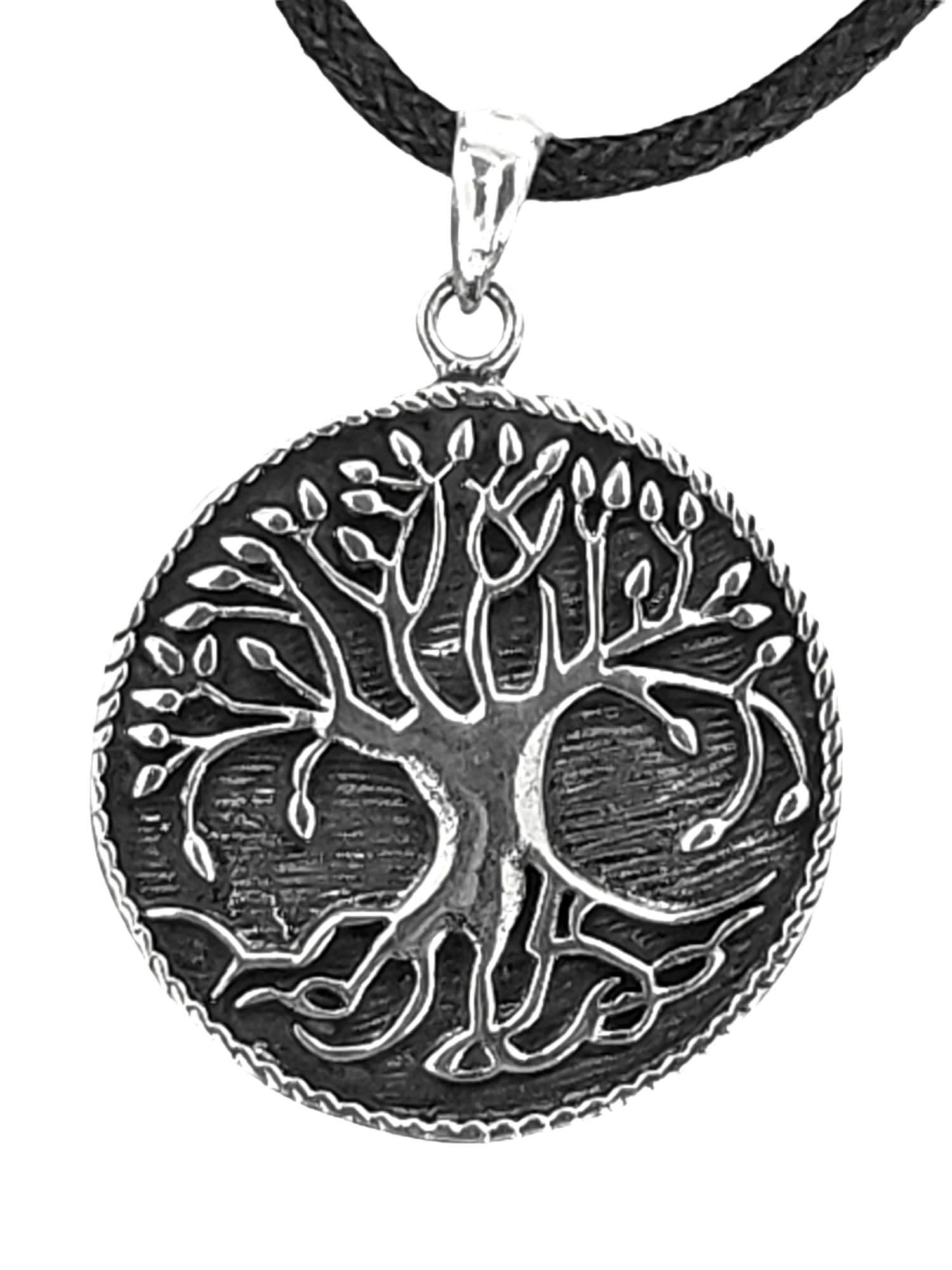 Kiss of Leather Kettenanhänger Lebensbaum Yggdrasil Weltenbaum Baum Anhänger 925 Silber