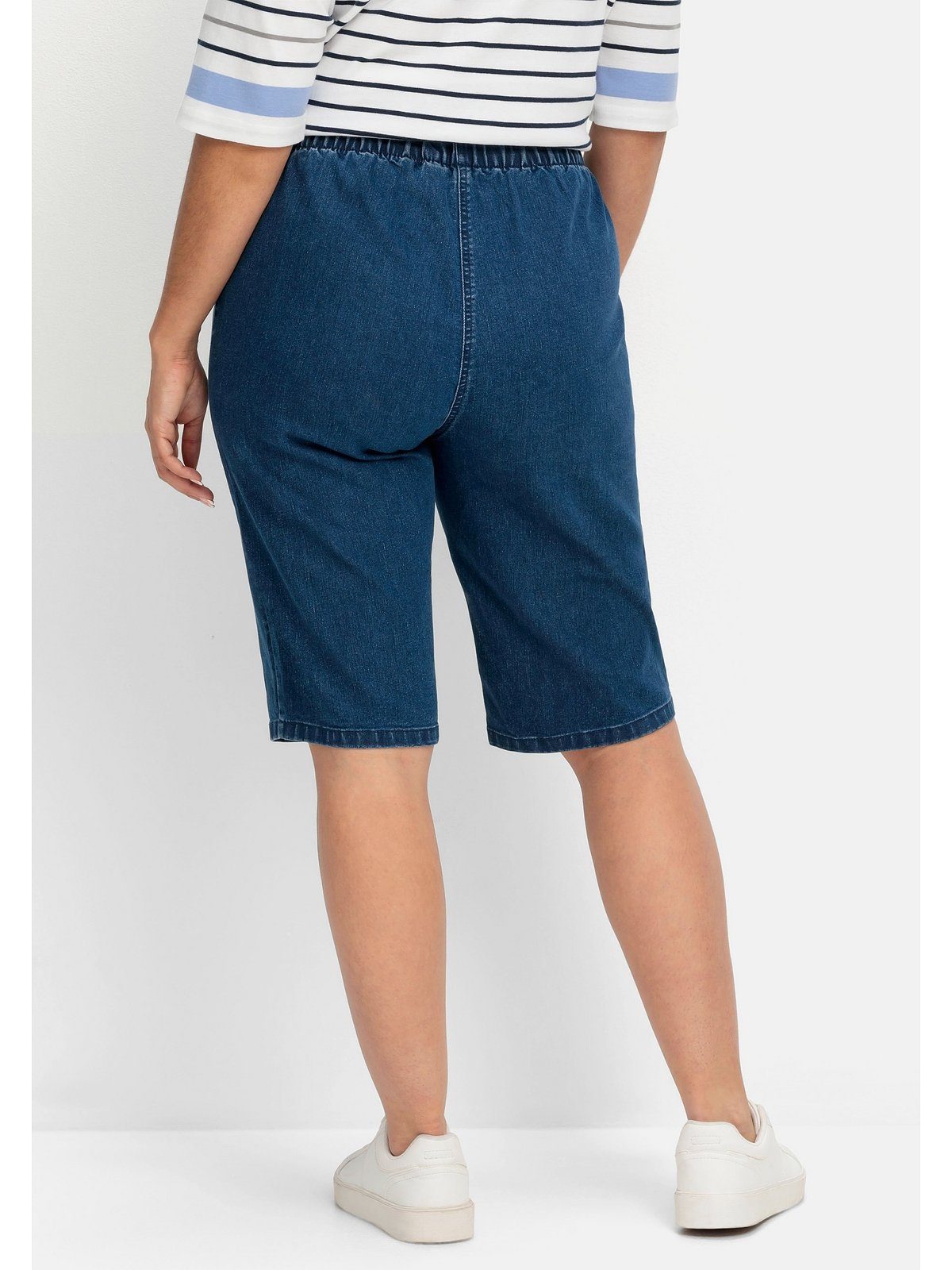 Sheego Bermudas Große Größen aus elastischer Denimqualität
