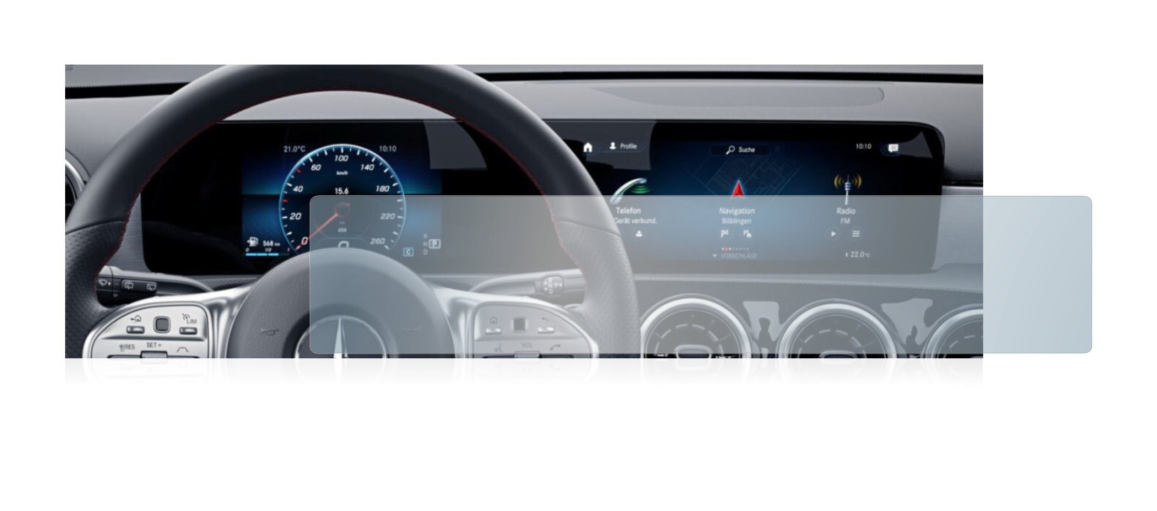 upscreen Schutzfolie für Mercedes-Benz GLA 2020 Display Widescreen-Version,  Displayschutzfolie, Folie klar Anti-Scratch Anti-Fingerprint