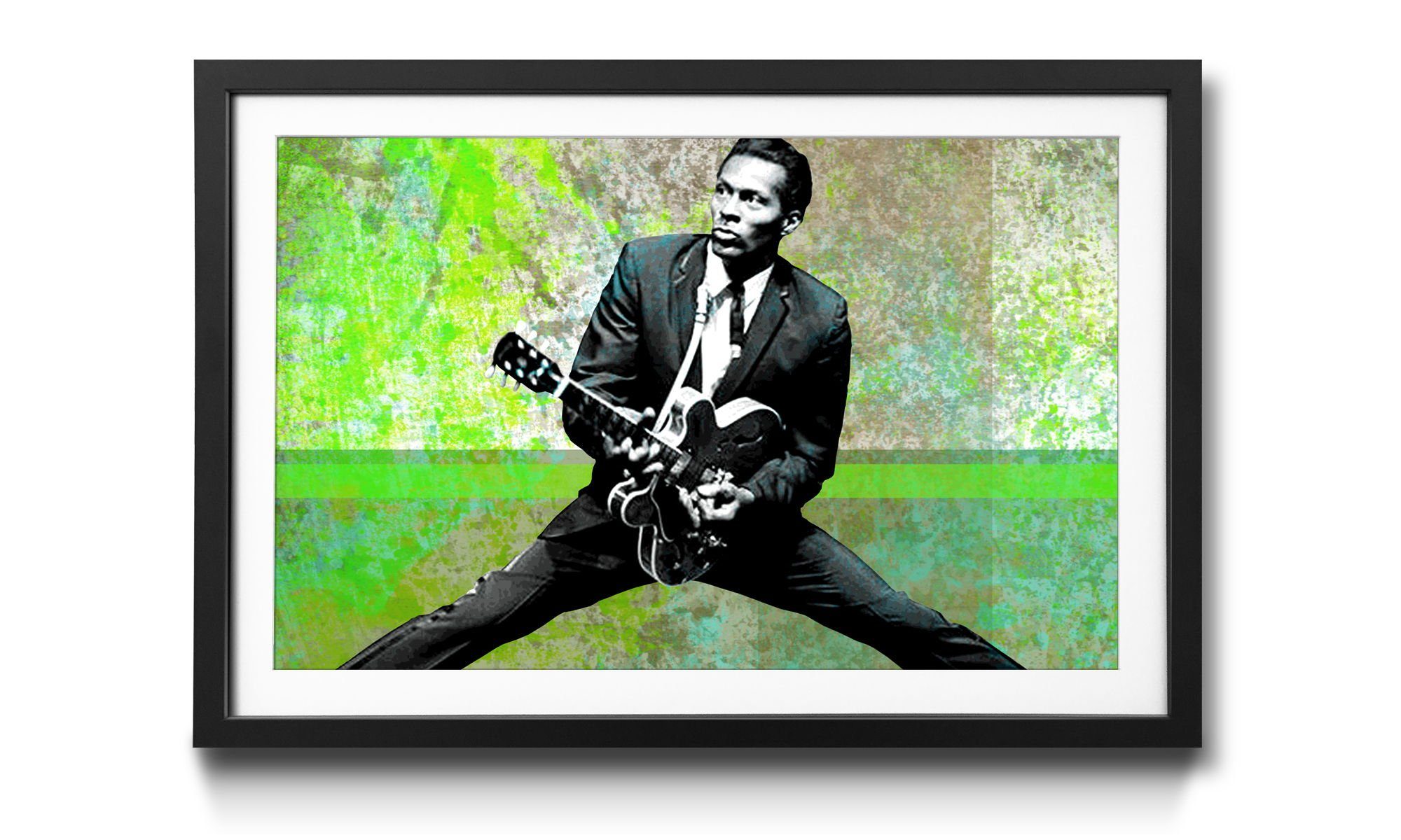 WandbilderXXL Bild mit Rahmen erhältlich Wandbild, 4 in Größen Musik, Helden Chuck, der