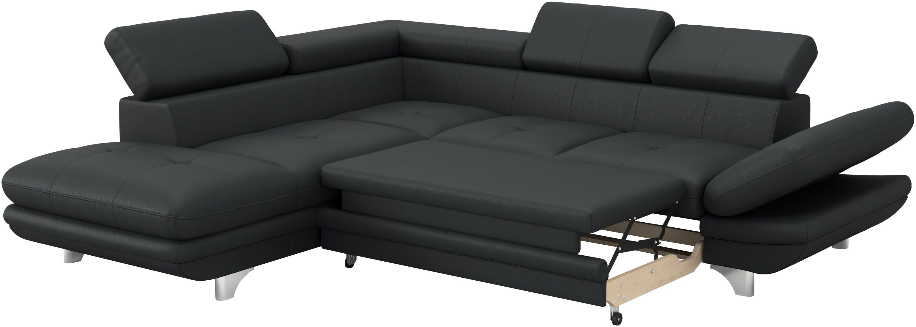 COTTA Ecksofa Enterprise L-Form, mit Arm- & Kopfteilverstellung, wahlweise mit Bettfunktion