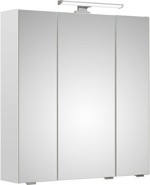 Saphir Badmöbel-Set Quickset 2-teilig, Waschbeckenunterschrank und LED-Spiegelschrank, (Set), ohne Waschbecken, inkl. Türdämpfer, 5 Türen, 6 Einlegeböden
