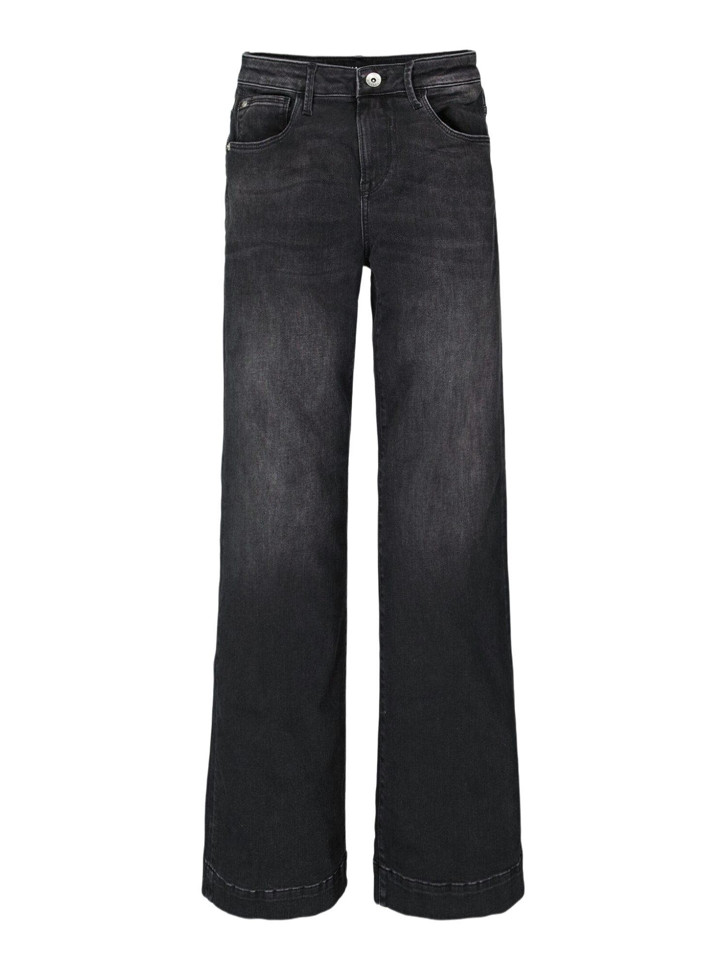 Garcia Stoffhose schwarz,Casual,Baumwolle,Unifarben,Weit,Mittel