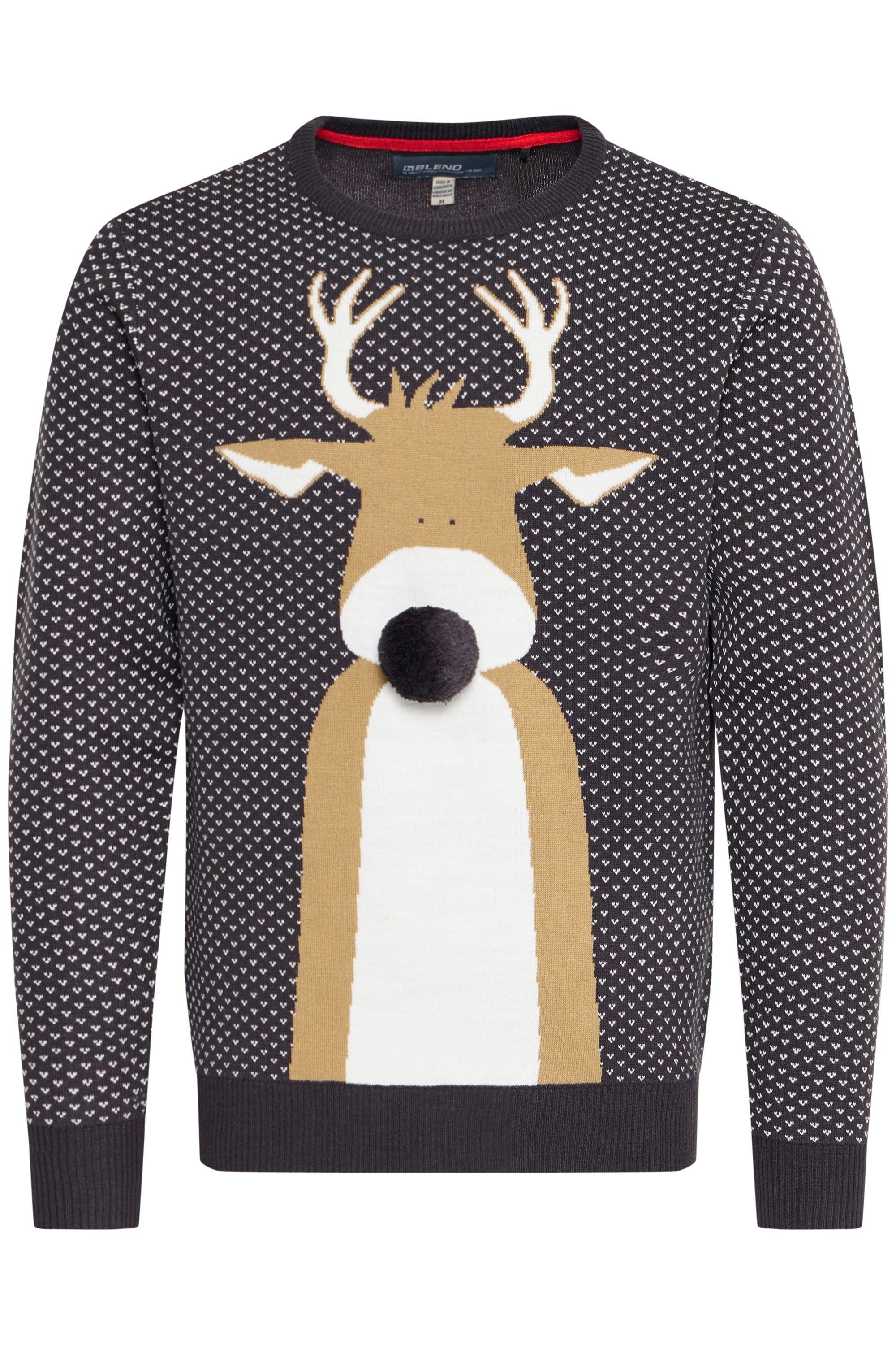 Blend Strickpullover BHRudolph Strickpullover mit Weihnachtsmotiv günstig online kaufen
