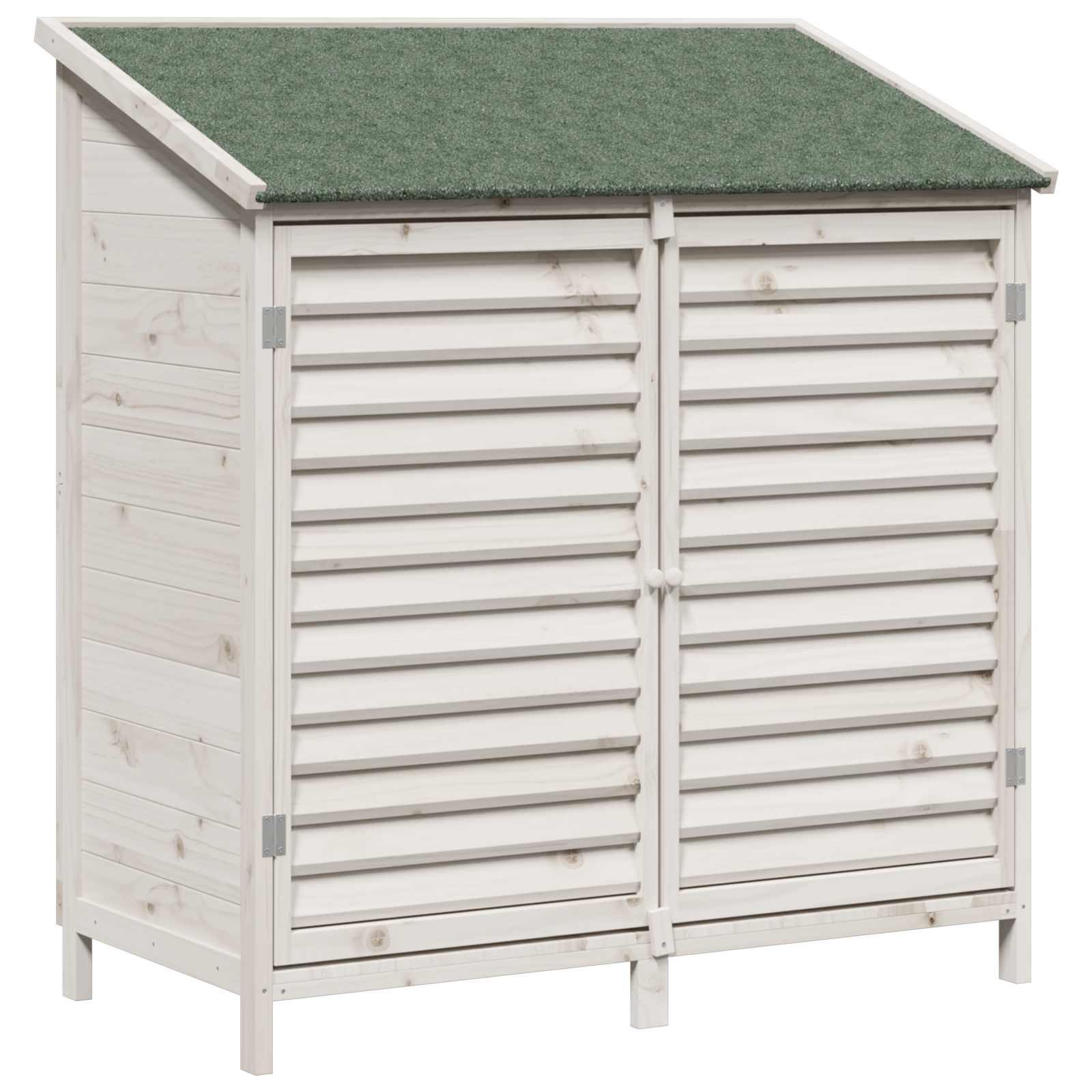 vidaXL Garten Shed Weiß 106 x 56 x 113,5 cm Massivholz aus Fichte