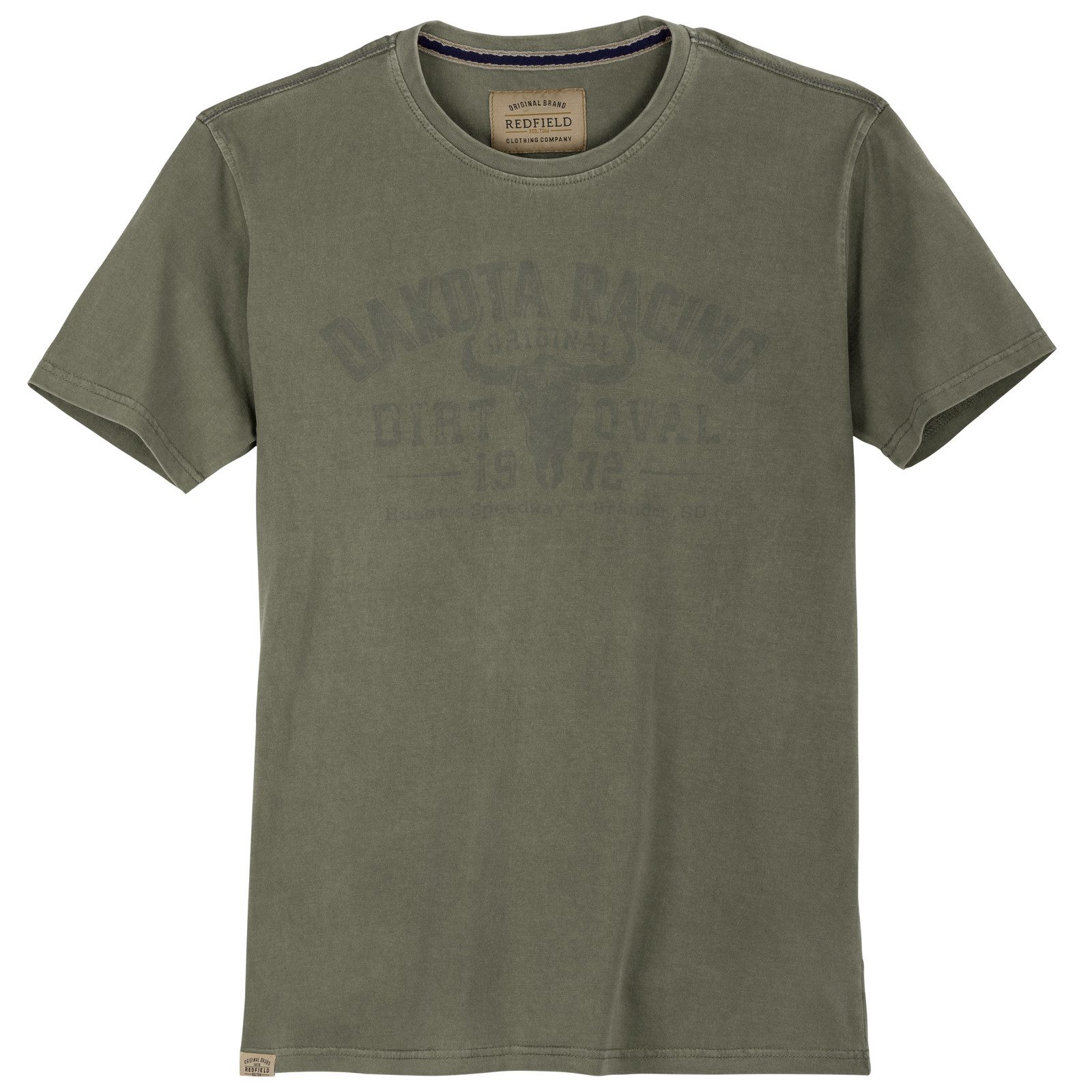 redfield Rundhalsshirt Redfield XXL T-Shirt oliv günstig online kaufen
