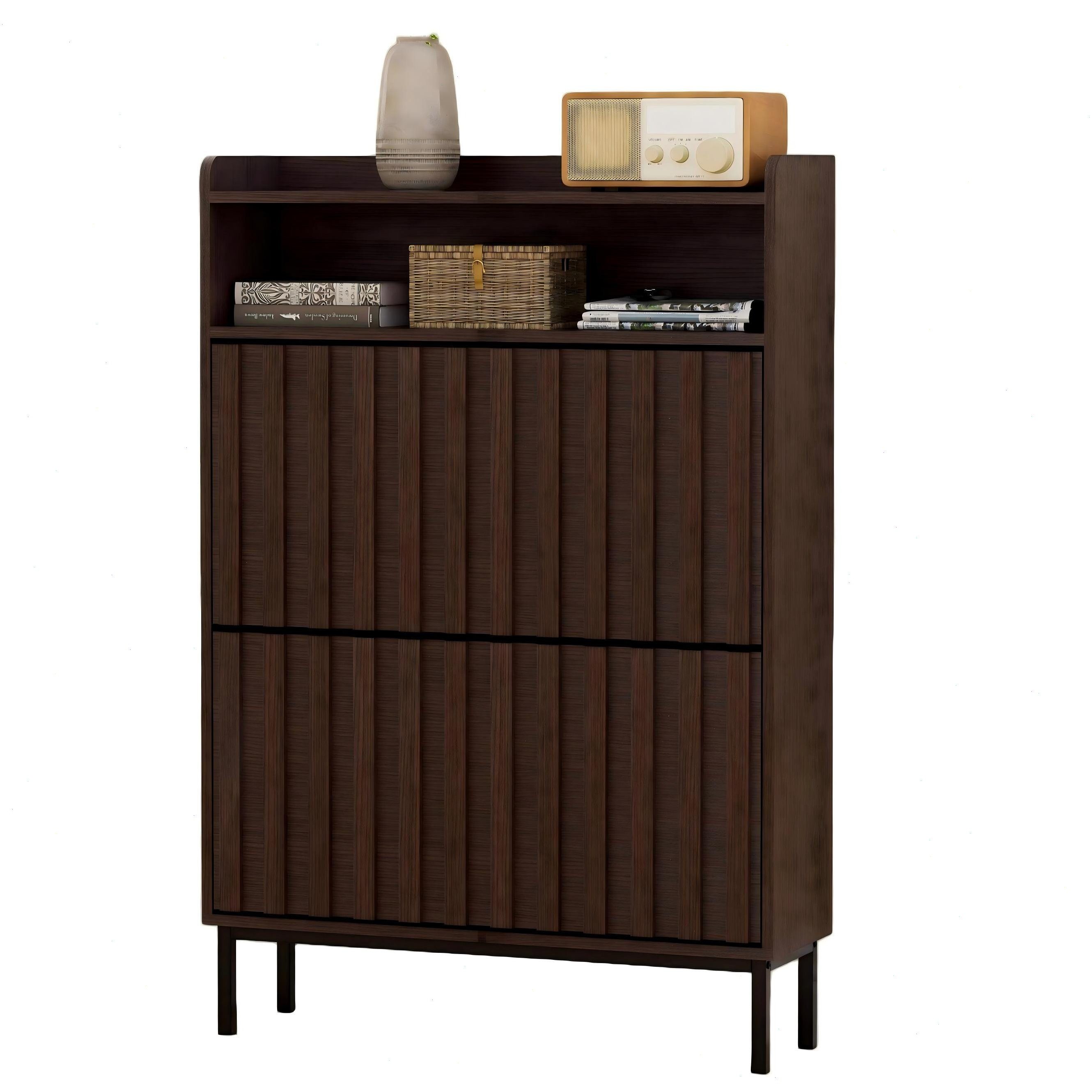 UEV Schuhschrank mit 2 Klappen Schuhregal Schukipper schmal platzsparend (M günstig online kaufen