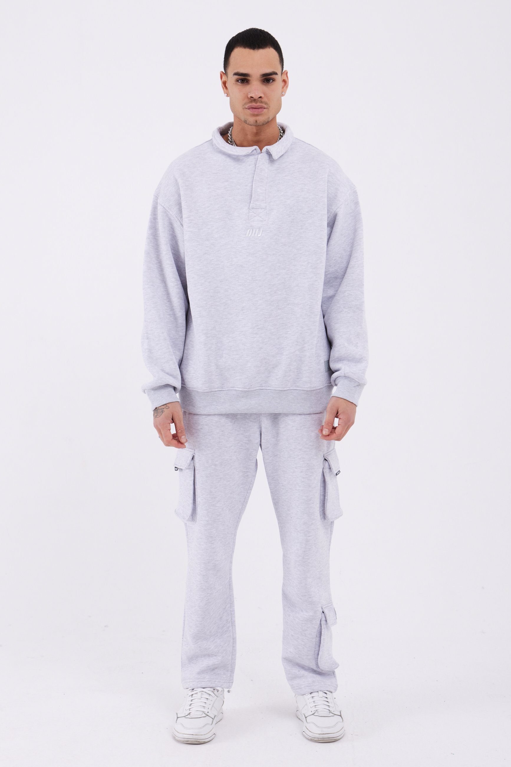 Jogginganzug Jogginganzug Set Baumwolle Jogger Hoodie Pullover Oversize Fit