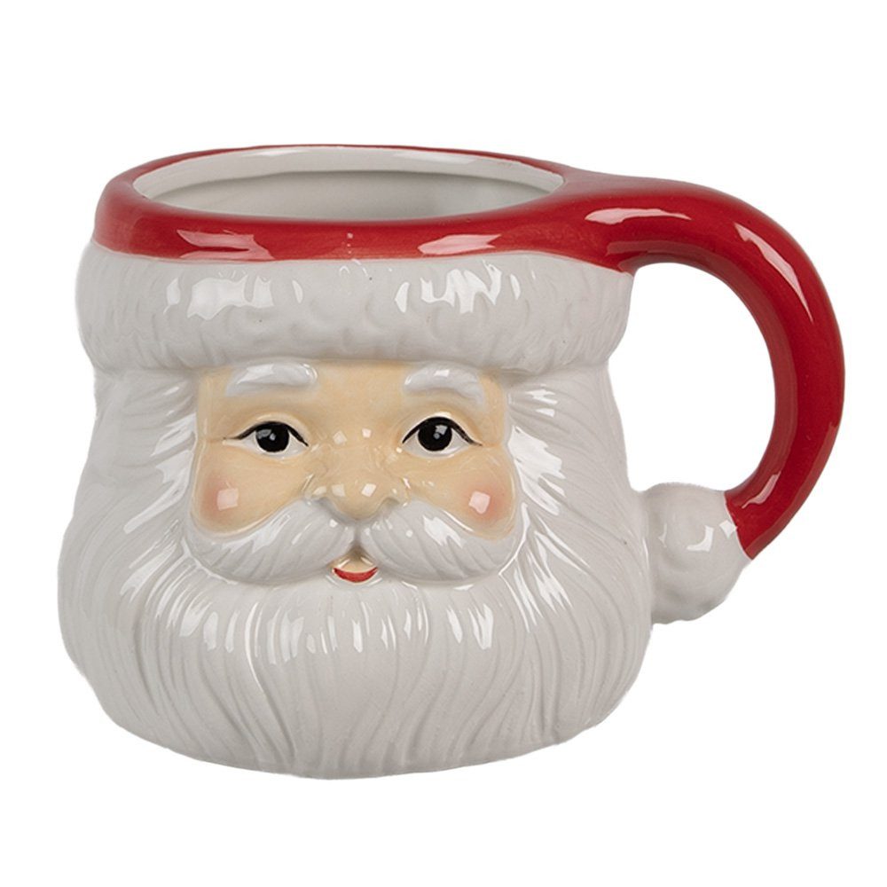 Clayre & Eef Tasse Festliche Weihnachtsmann Tasse 3D vintage Clayre & Eef 400 ml