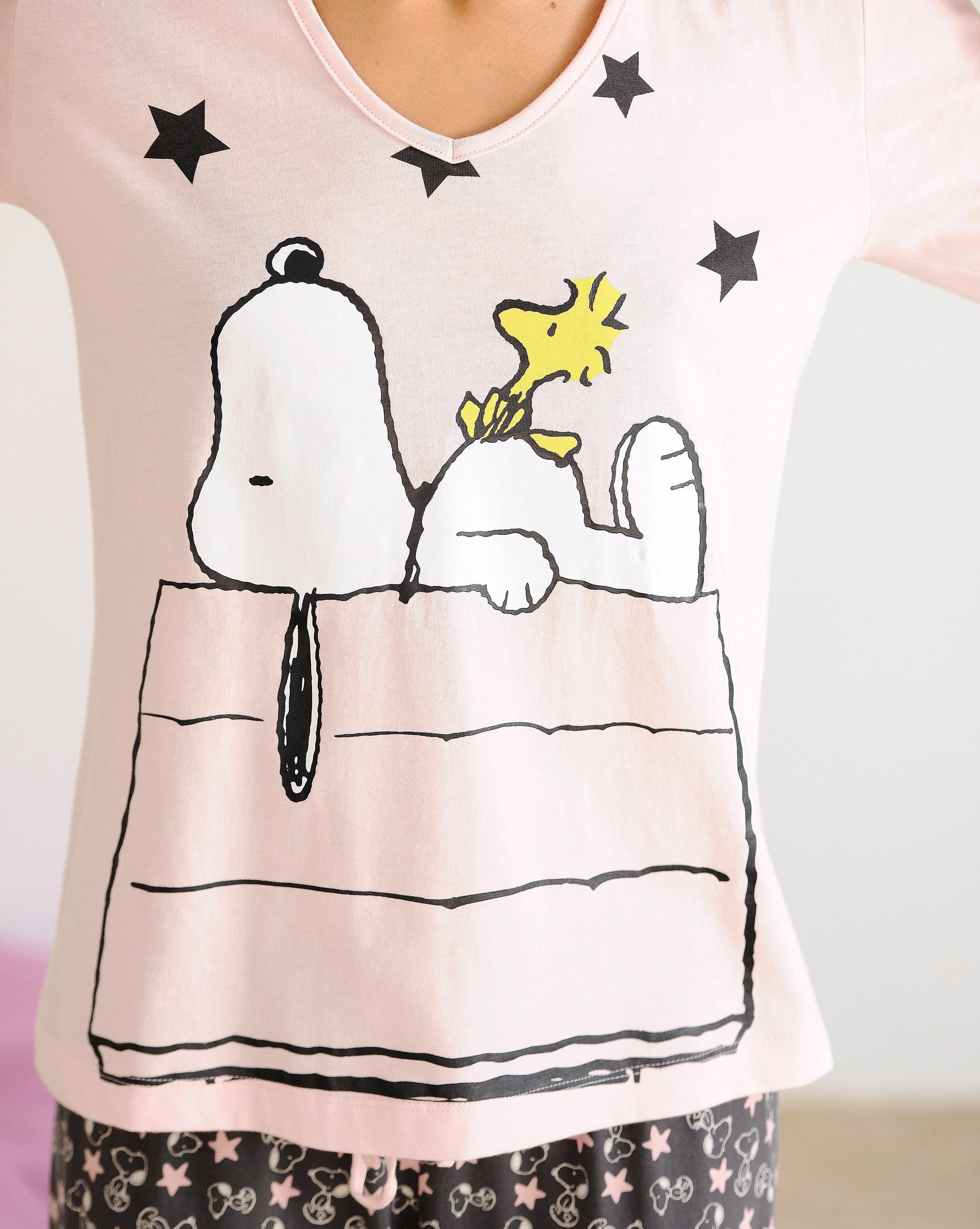 PEANUTS tlg., niedlichen im Snoopy-Design Stück) langer 1 Pyjama (2 Form in