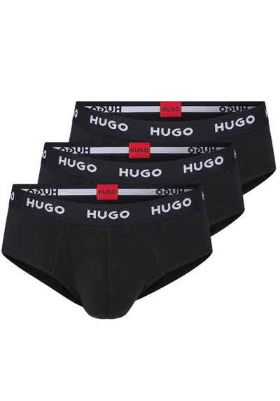HUGO Slip HIPBRIEF TRIPLETPACK (Packung, 3-St) mit modischem HUGO Logo-Elastikbund