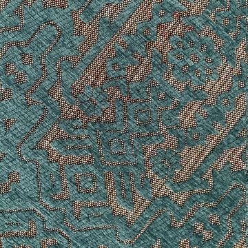 Teppich Marokkanischer Teppich Ornamente - petrol gold, Teppich-Traum, rechteckig, Höhe: 9 mm