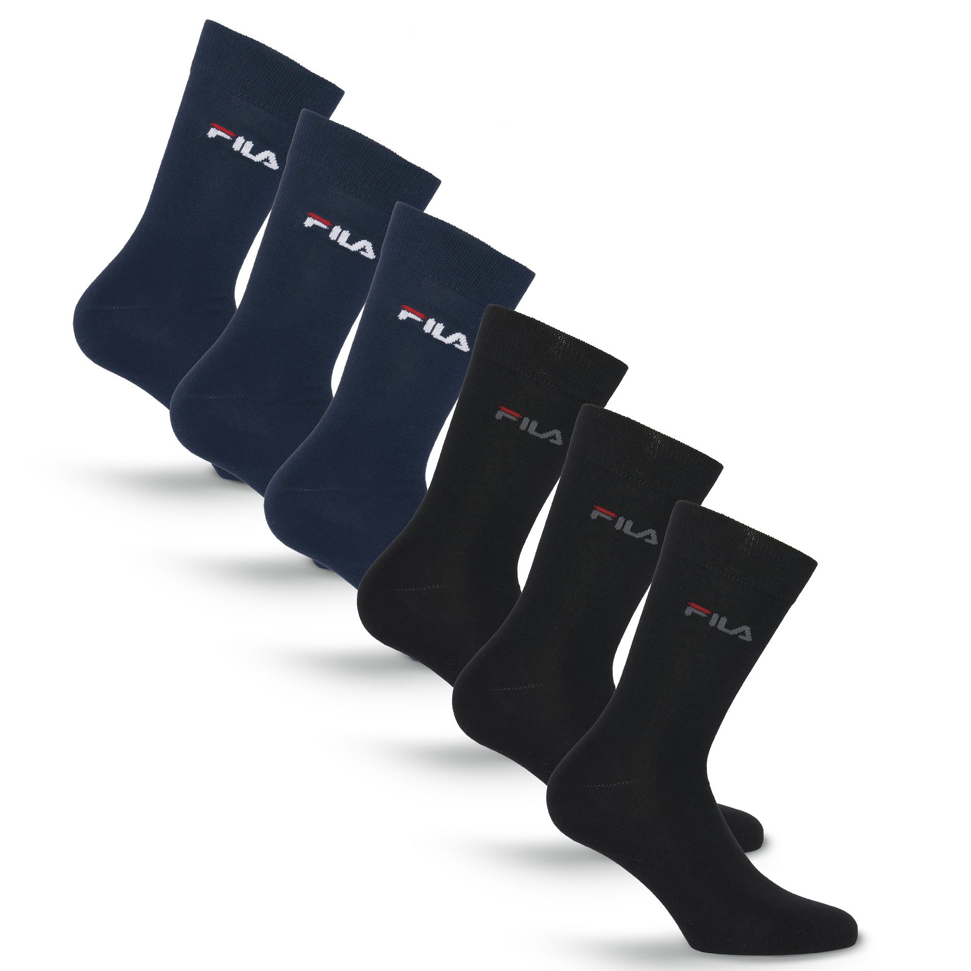 Fila Socken UNISEX LIFESTYLE PLAIN SOCKS (6-Paar, 6 Paar) mit eingestrickem Logo