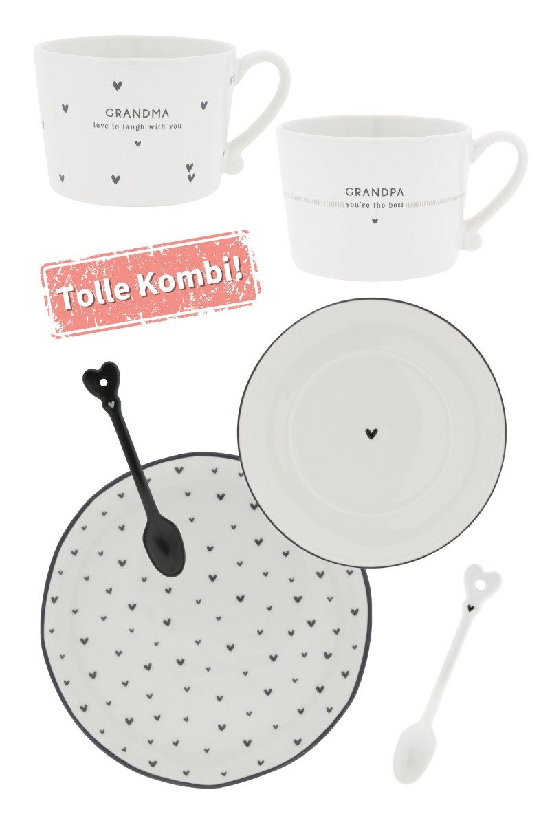 Bastion Collections Geschirr-Set Tasse - GRANDMA - weiß