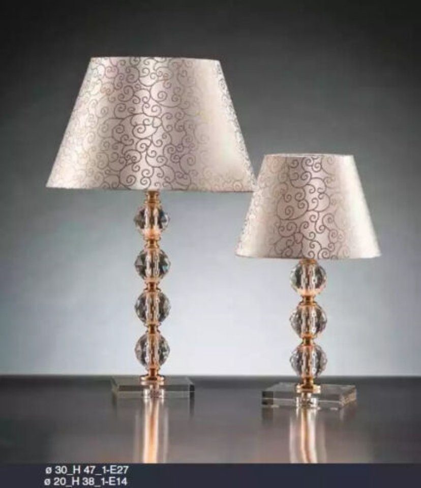 JVmoebel Tischleuchte Tischlampe Tischleuchte Lampe Leuchten Luxus Lampen Tisch Kristall, Made in Italy
