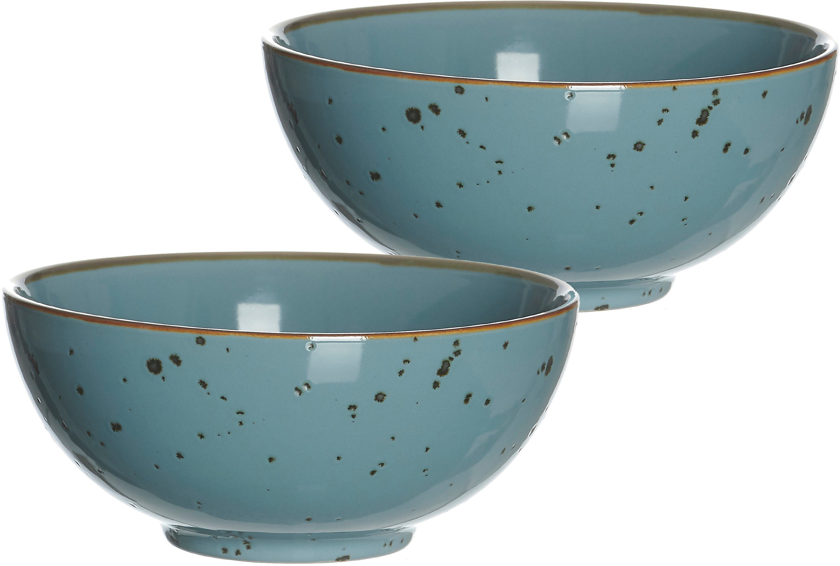 Schale & Breker Buddha-Bowls, (Set, Xico, Ø Steinzeug, Ritzenhoff 2-tlg), 17,5 blau cm