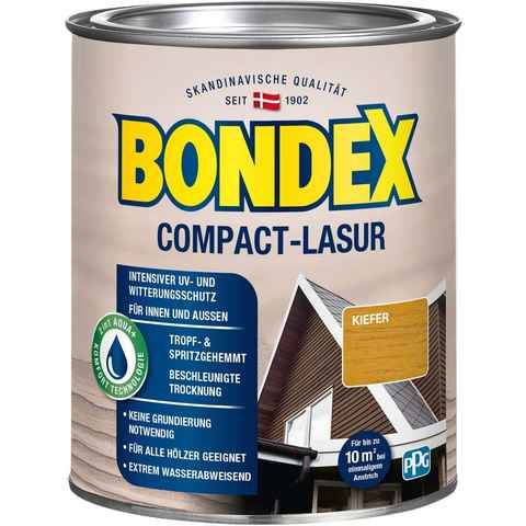 Bondex Holzschutzlasur COMPACT-LASUR, intensiver UV- & Witterungsschutz, extrem wasserabweisend
