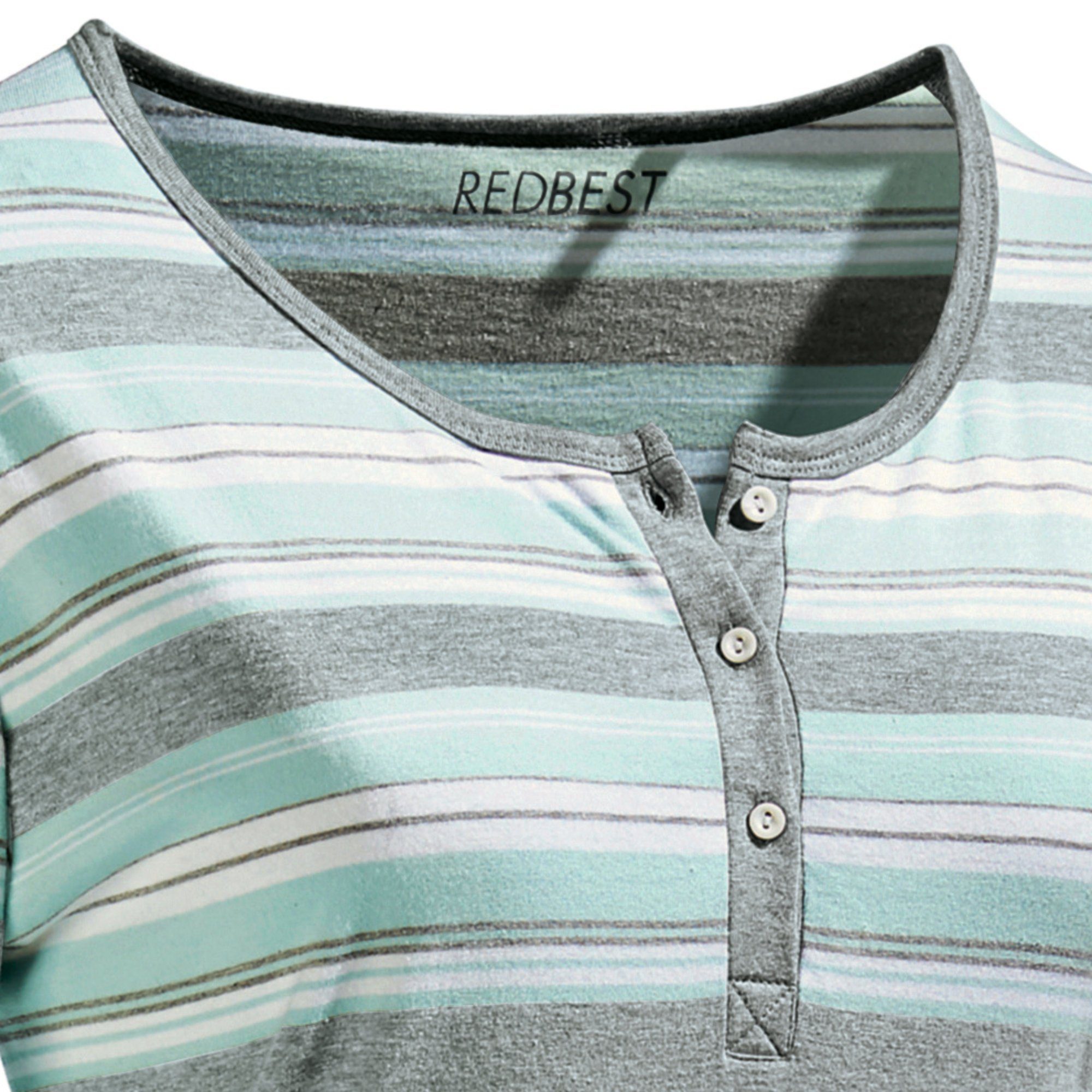 REDBEST Streifen Damen-Nachthemd Nachthemd Single-Jersey
