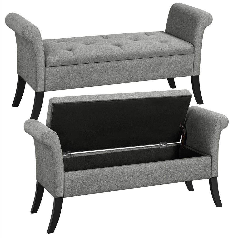 Yaheetech Sitzbank, mit Stauraum, faltbar, Sitztruhe mit Armlehnen günstig online kaufen