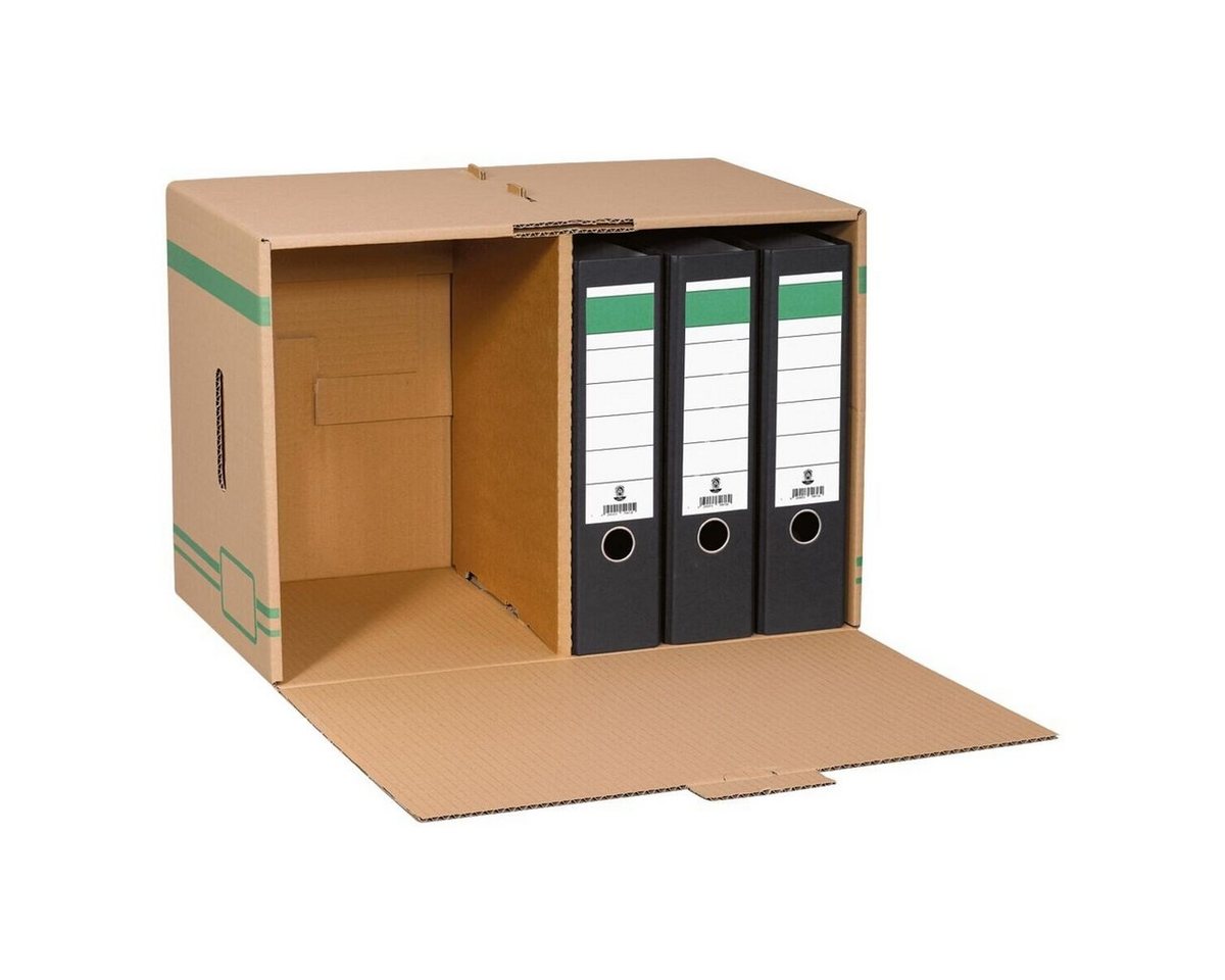 Thumbnail - Cartonia Archivcontainer (10 St), für bis zu 6 breite Ordner, mit Verstärkungstrennwand