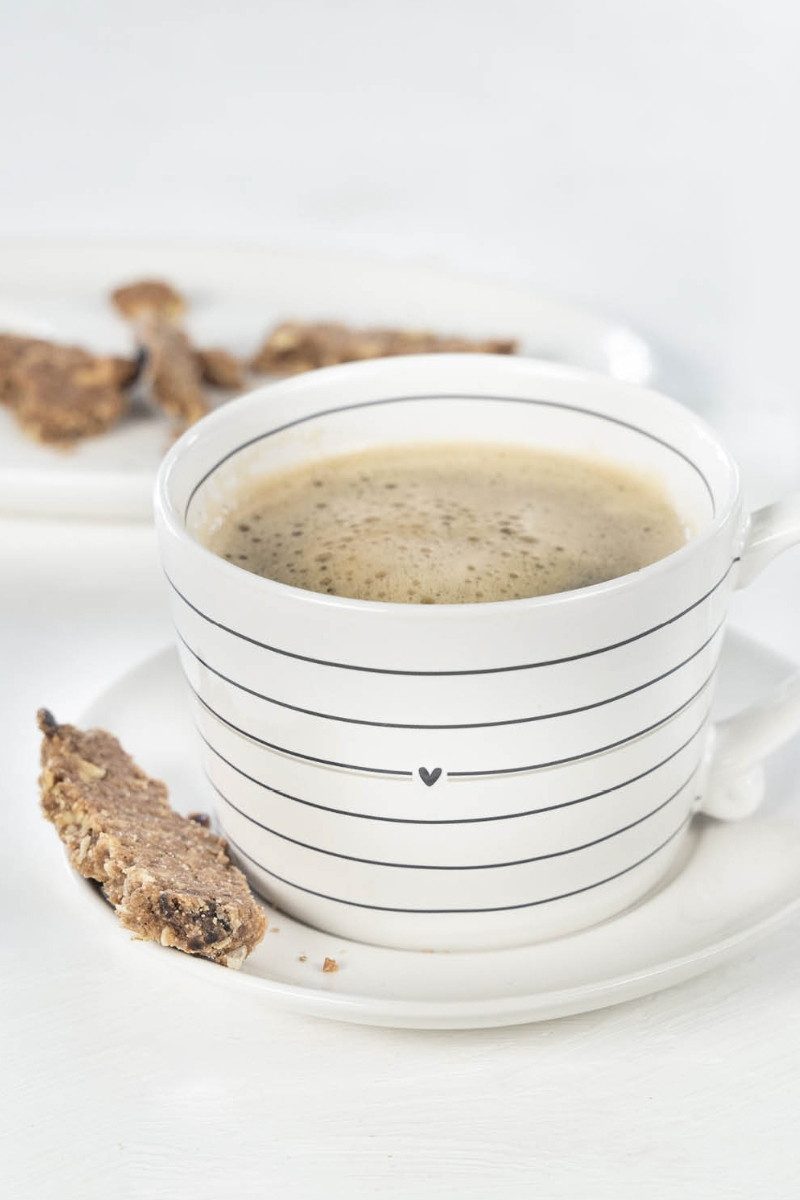 Bastion Collections Geschirr-Set Tasse - STRIPES - weiß