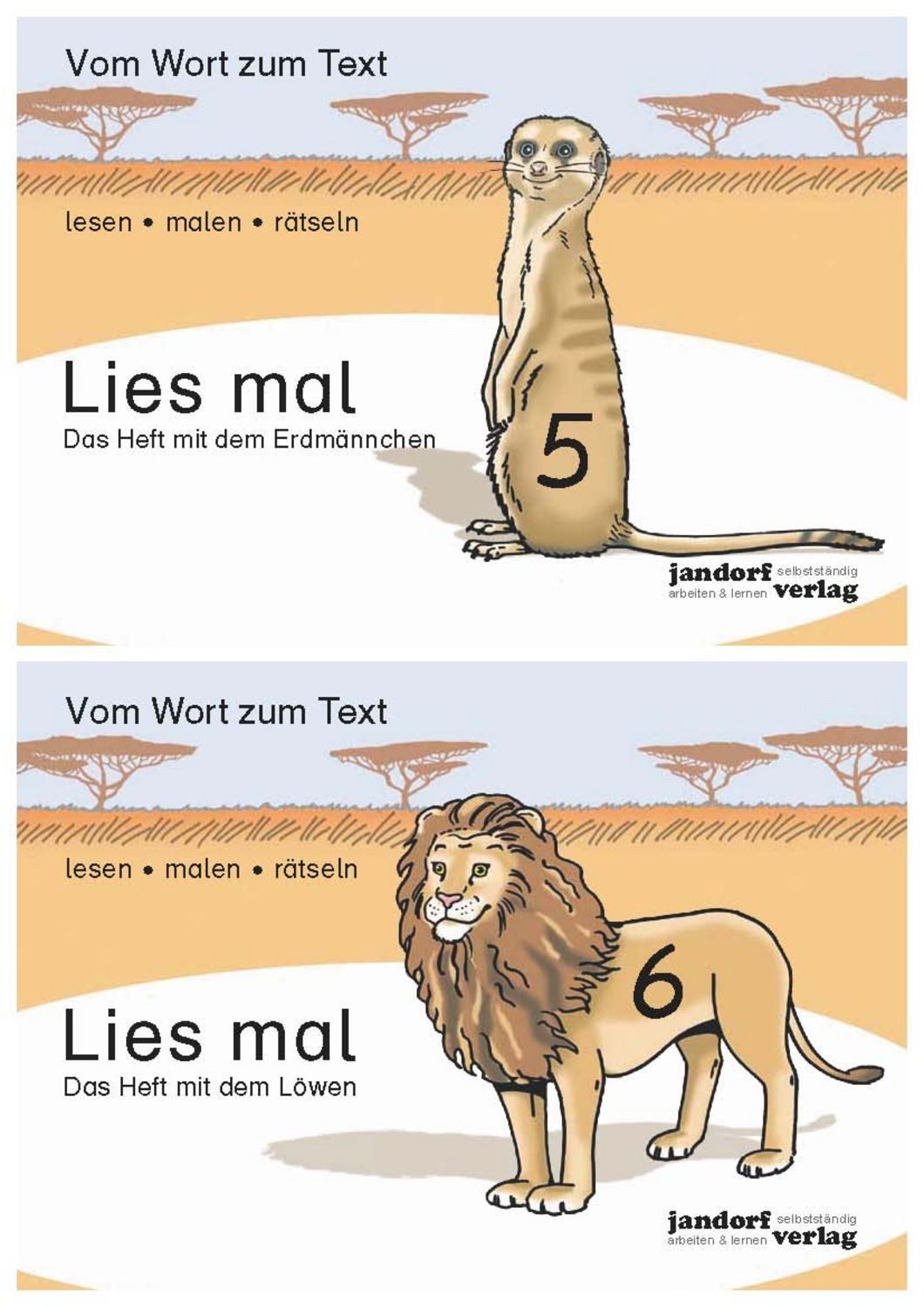 Lies mal - Die Hefte 5 und 6 im Paket (Erdmännchen und Löwe) / Peter Wachendorf