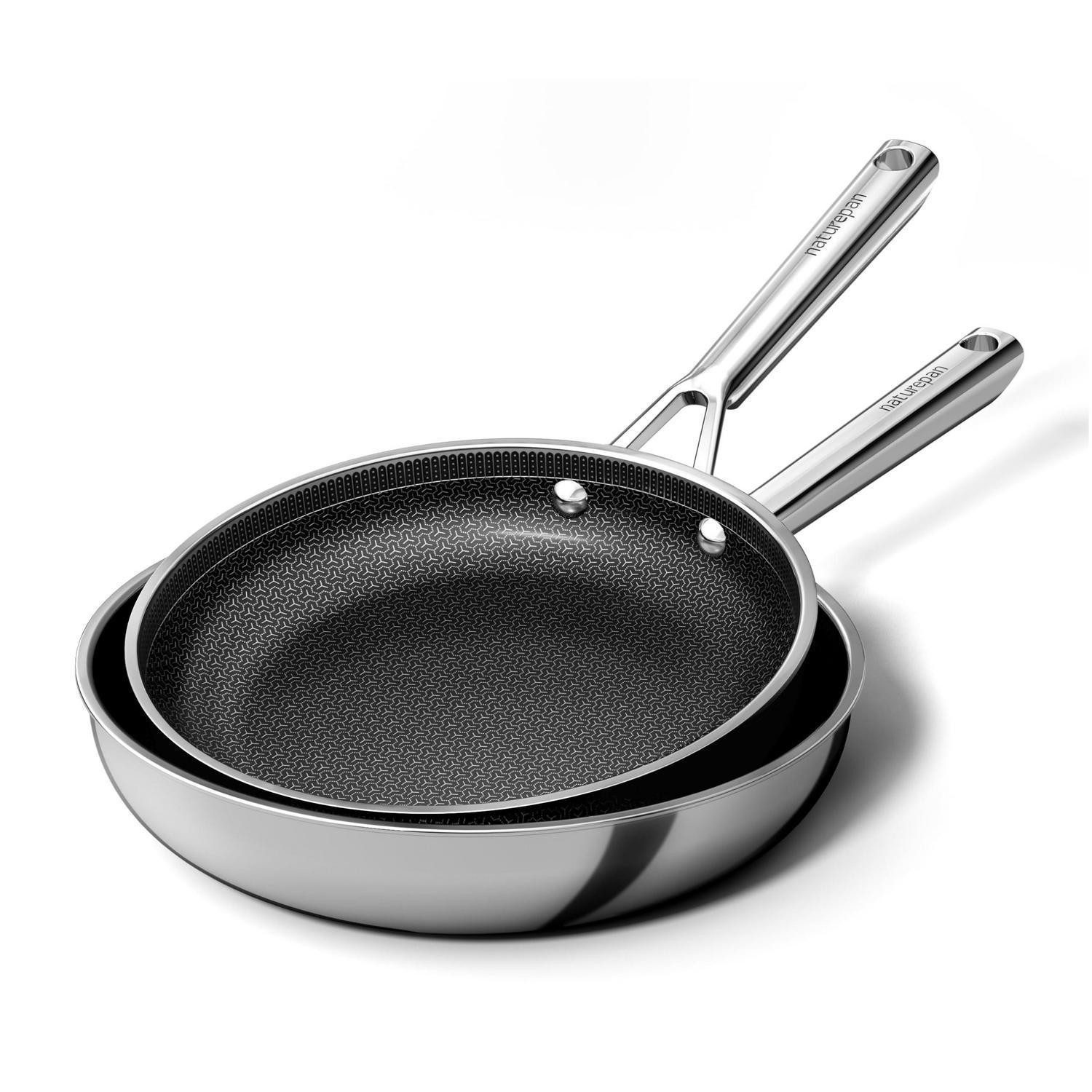 LuxusKollektion Pfannen-Set Pfannenset 2-tlg 24+28cm DiamondTitan Wabenstruktur