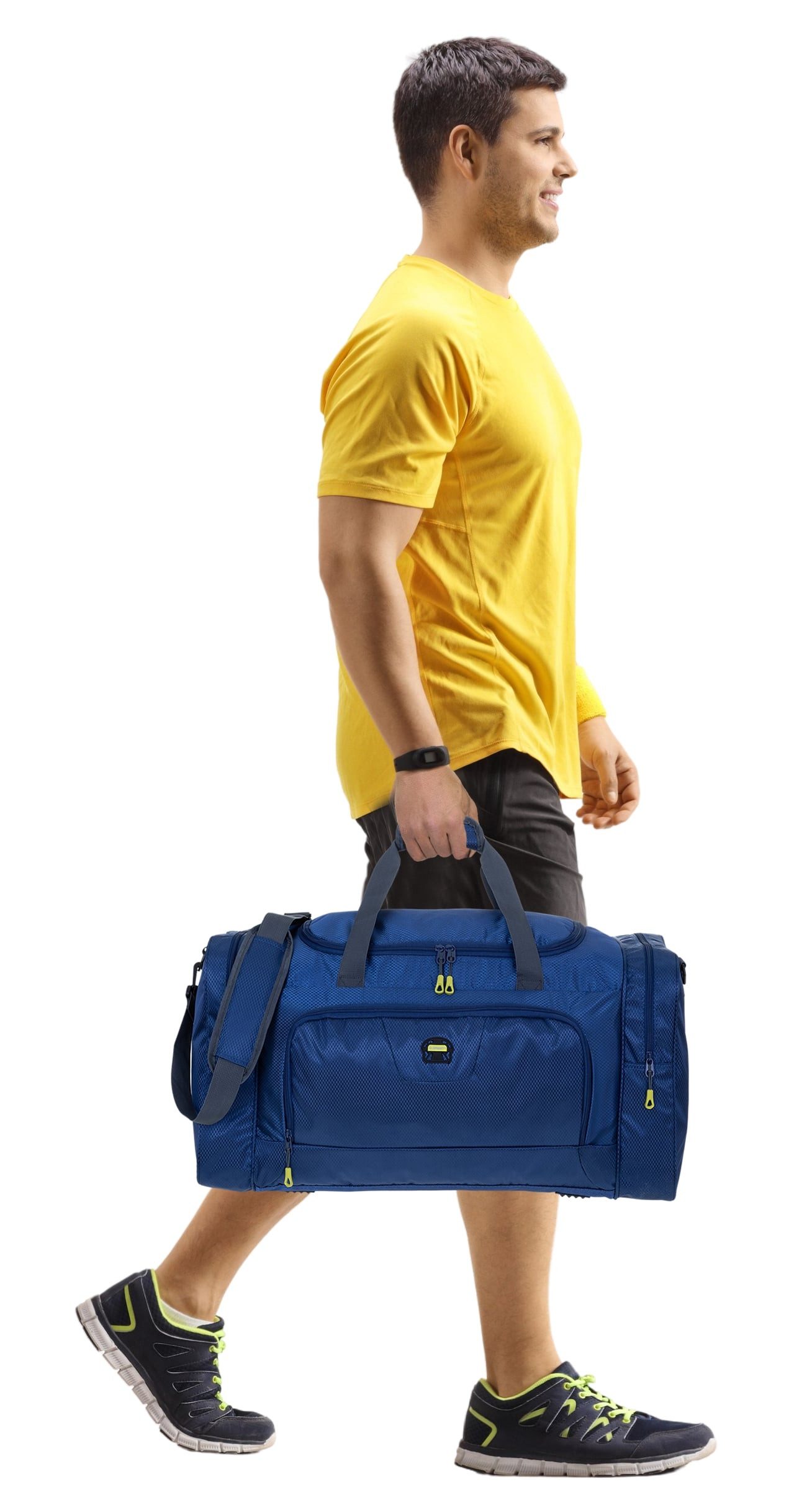 ELEPHANT Sporttasche groß Reisetasche Sport Tasche Trainer L 55 cm, 40 Liter Saunatasche Fußball Large Gym + Trinkflasche