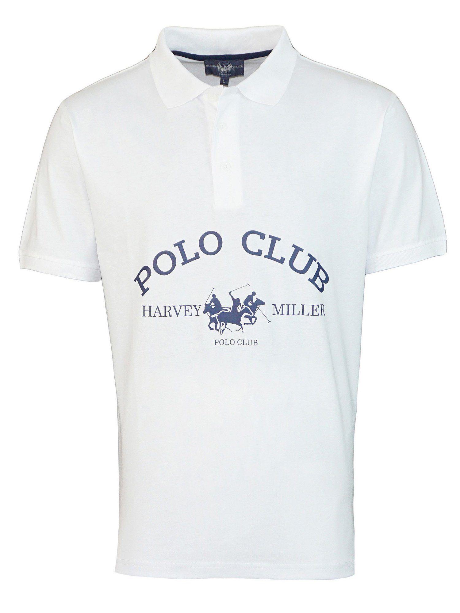 Poloshirt Polo Harvey Poloshirt (1-tlg) Shirt weiss Miller Club Jersey