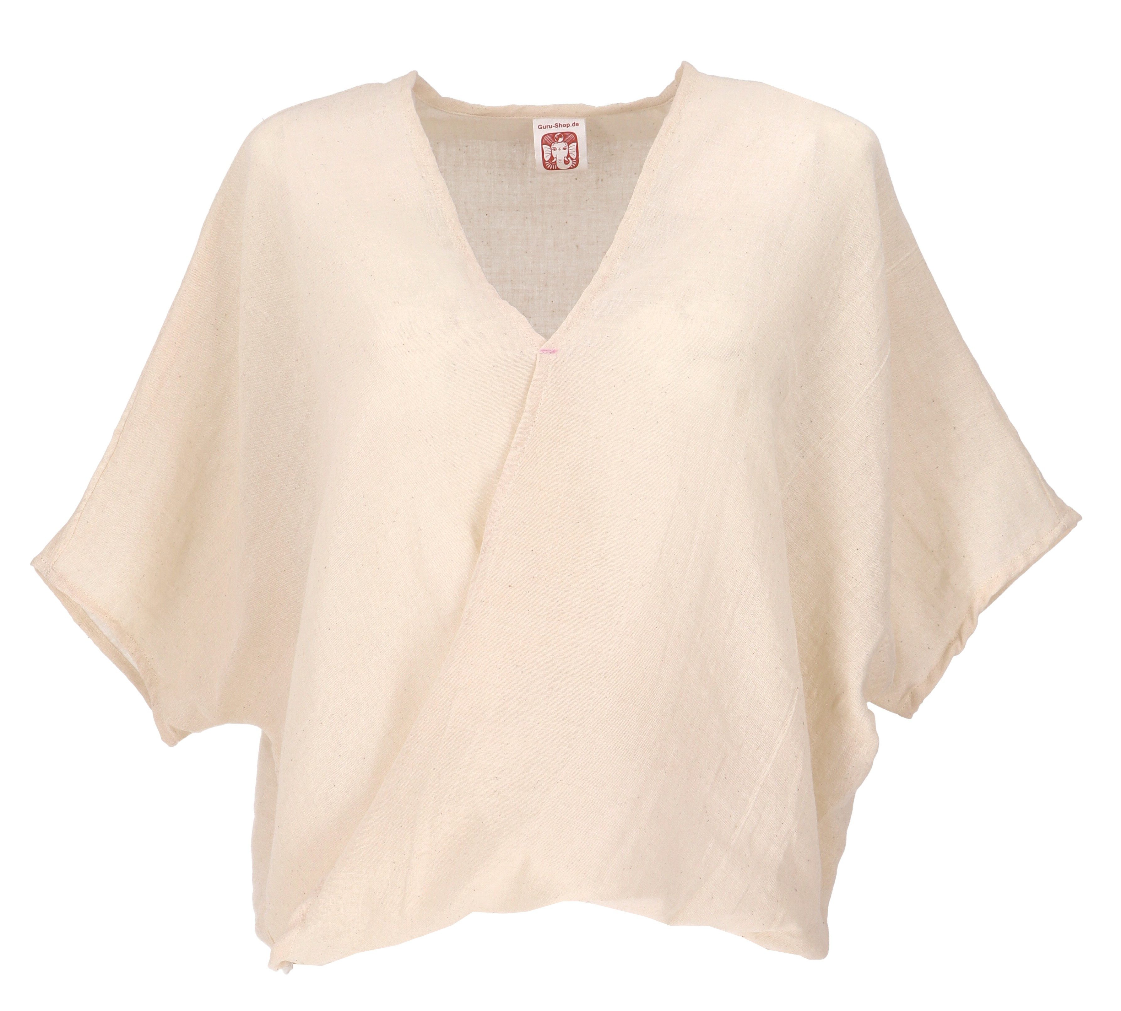 Guru-Shop Longbluse Musselin Boho Bluse, oversize Baumwollbluse,.. alternative Bekleidung