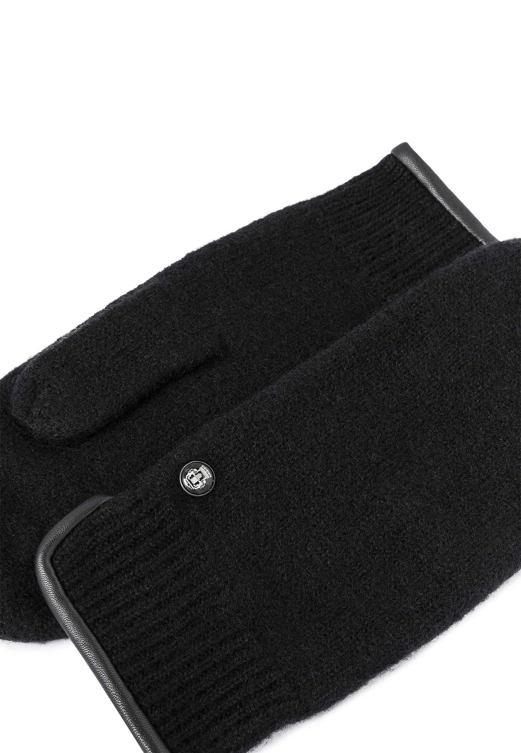 Roeckl Fäustlinge FELTED WOOL Wollfäustling mit farbigem Lederabschluss