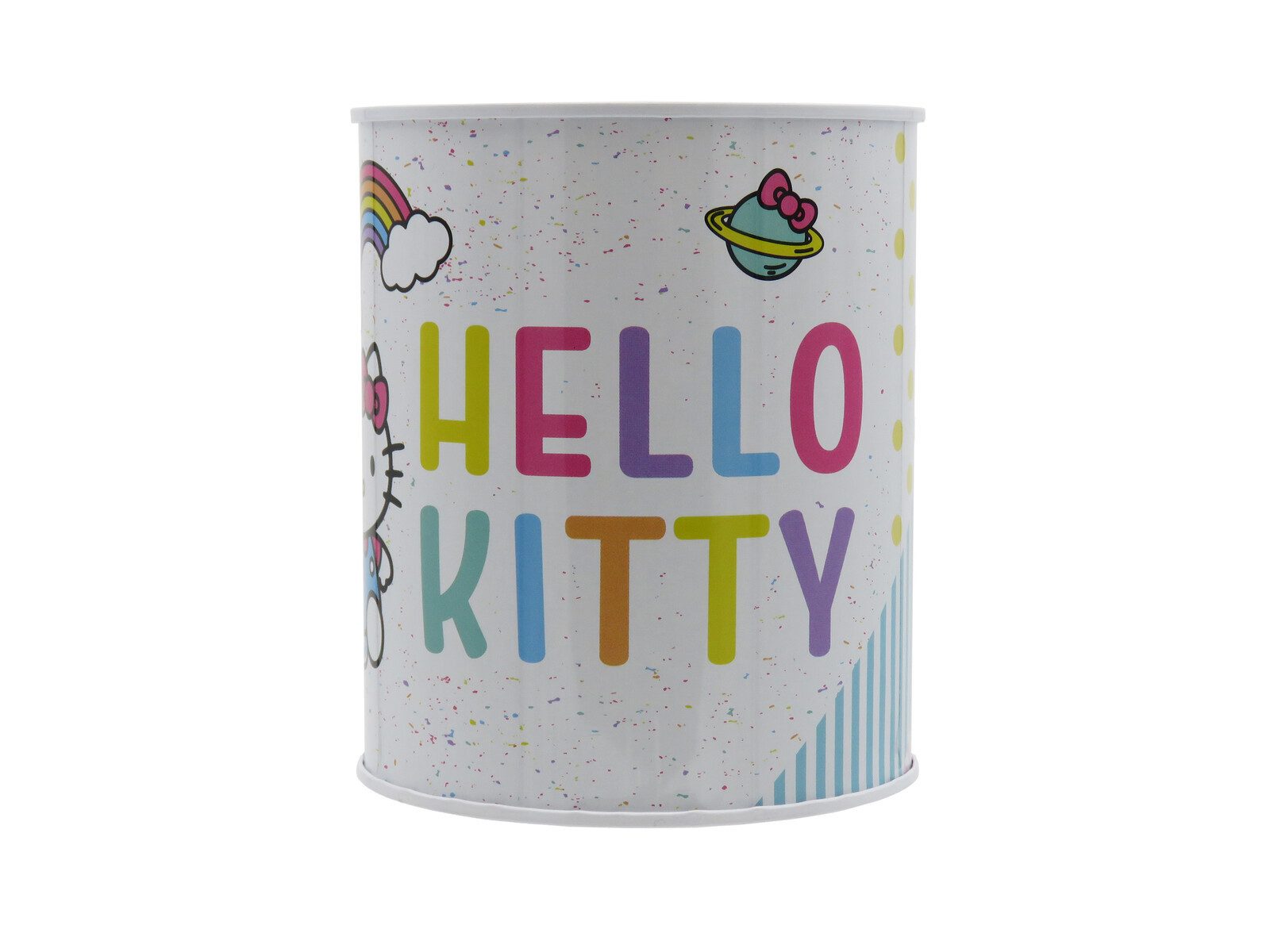 Hello Kitty Spardose 12 × 10 × 10 cm Metall Sparbüchse mit Schlitz für Münzen und Scheine, (1-tlg)