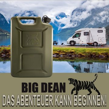 BigDean Benzinkanister Benzinkanister 20L in Olivgrün mit flexiblem Ausgießer (1 St)