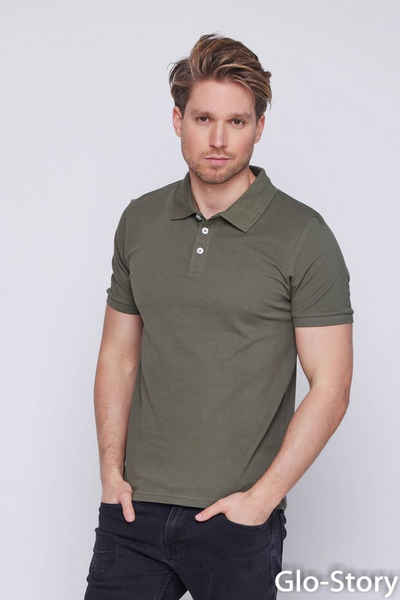 GLO-STORY Poloshirt GLO-STORY Herren Poloshirt Basic Kurzarm Polohemd Polo Shirt Regular