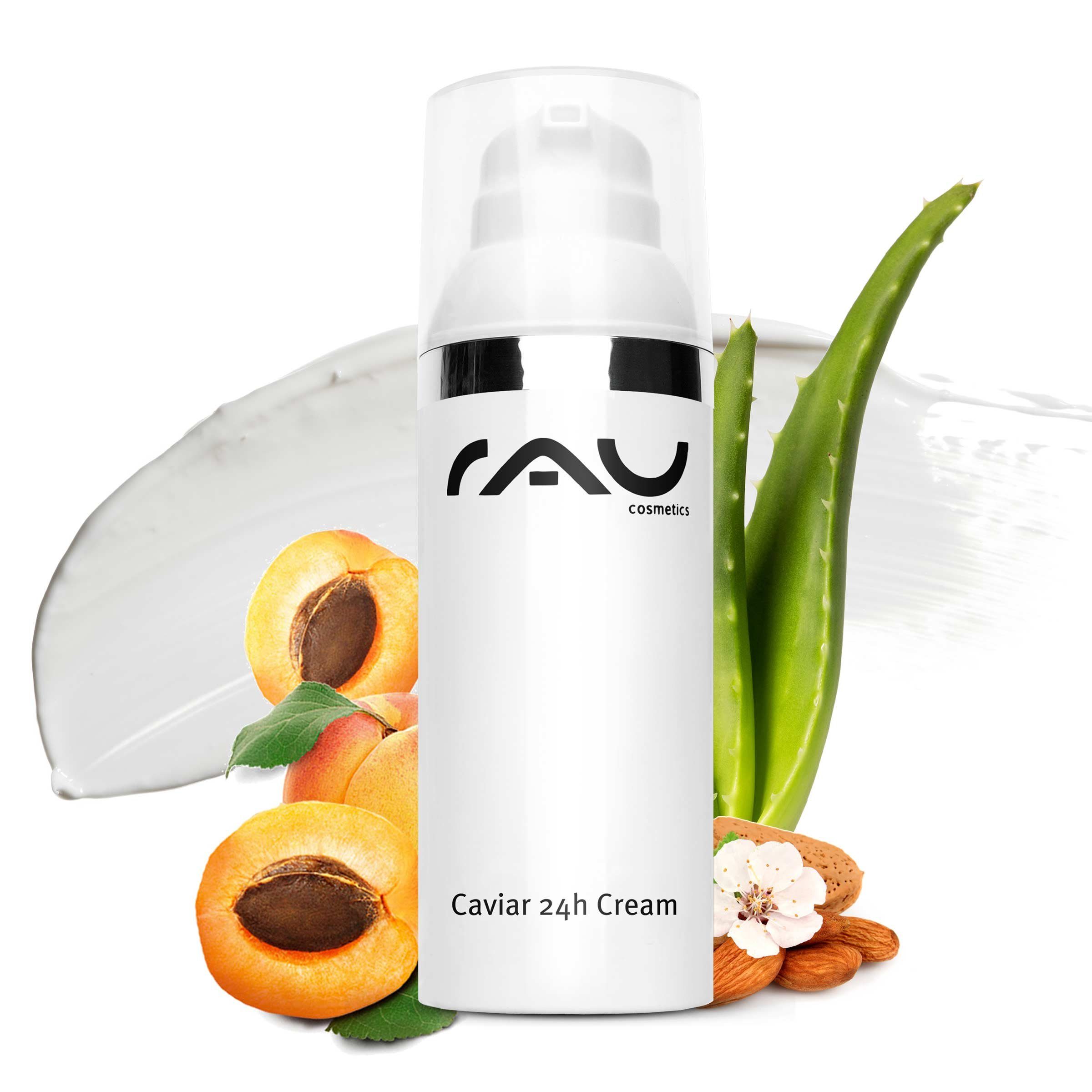 Extrakt, Gesichtspflege Caviar Anti-Aging 24h Cosmetics wirkstoffreiche mit Creme Hautpflege Caviar Cream RAU