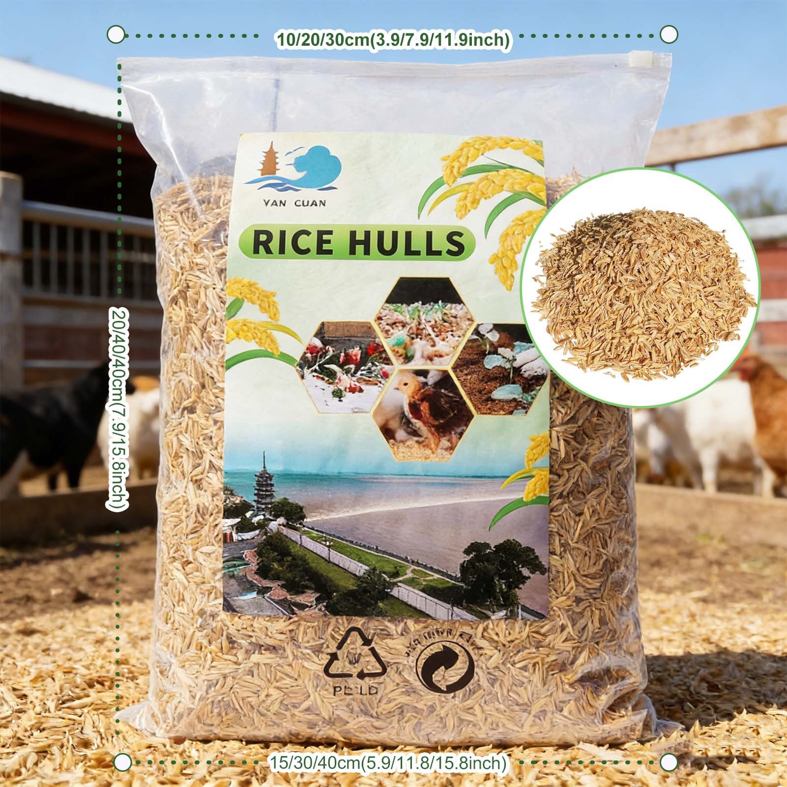 Yalion Kleintierkäfig Reisspelzen 300g fertilizer,Füllstoff, Sonnenschutzmaterial für Gemüse, Organische Düngemittel, Lagerung zerbrechlicher Produkte