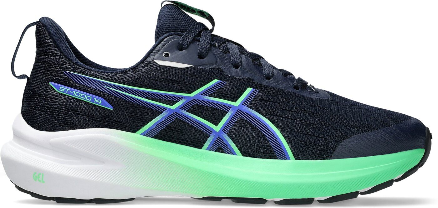 Asics GT-1000 14 GS MIDNIGHT/VITAL GREEN Laufschuh