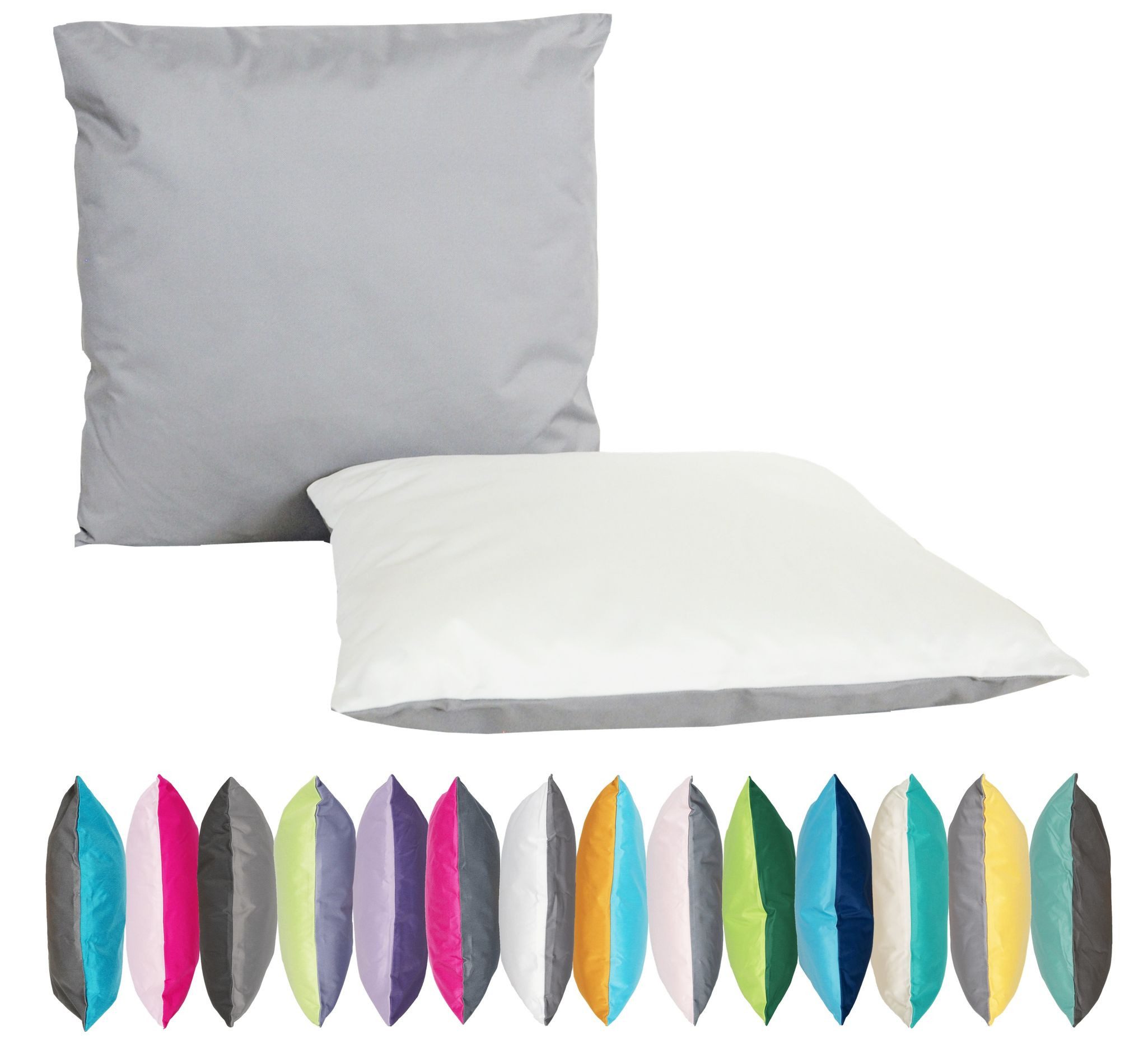 JACK Dekokissen JACK 2-farbiges Wende Outdoor Kissen 45x45cm Dekokissen inkl. Füllung, mit Lotus-Effekt, Robust, Strapazierfähig, für Innen & Außen geeignet