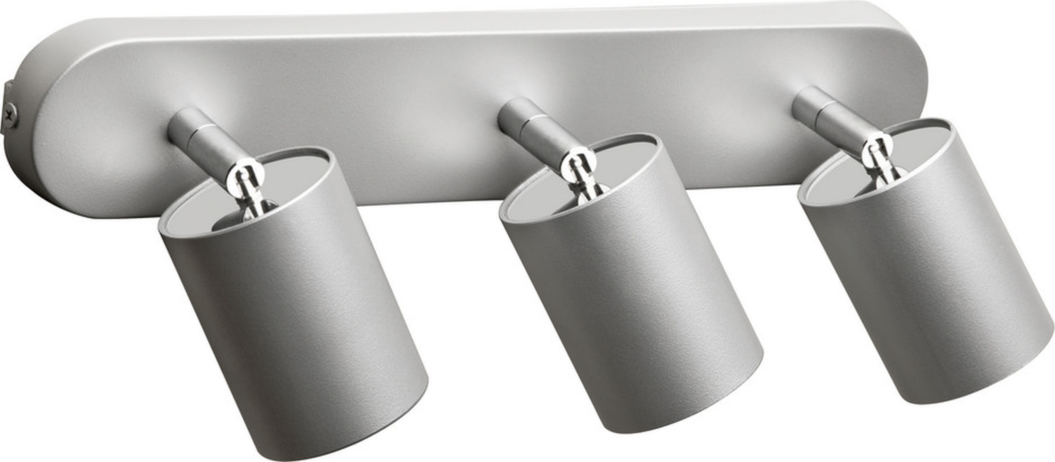 Licht-Erlebnisse Deckenstrahler EYE, ohne Leuchtmittel, Deckenlampe Wohnzimmer Silber Metall retro Spotstrahler Wohnzimmer