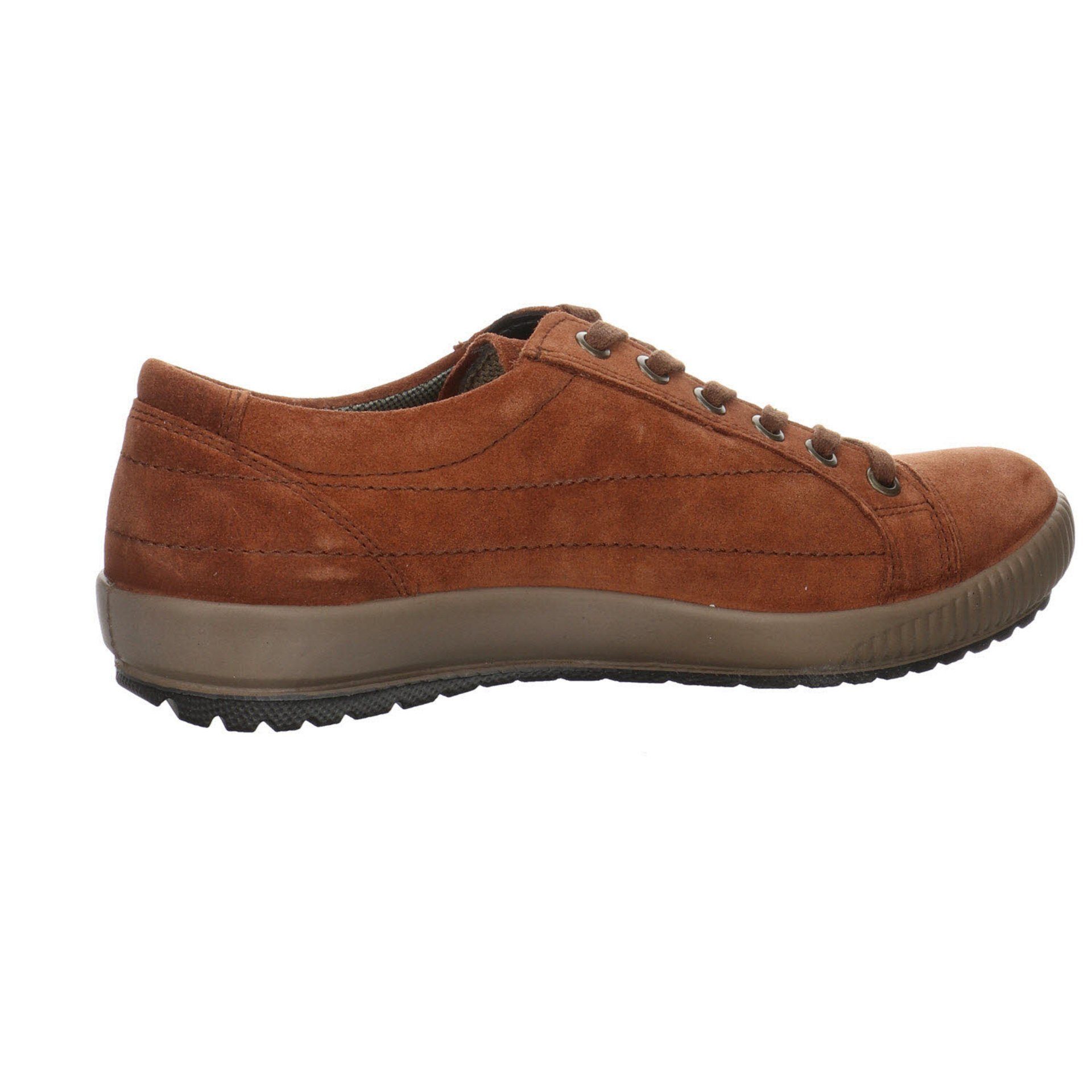 Legero Schnürschuh Veloursleder Damen cognac Schnürhalbschuhe