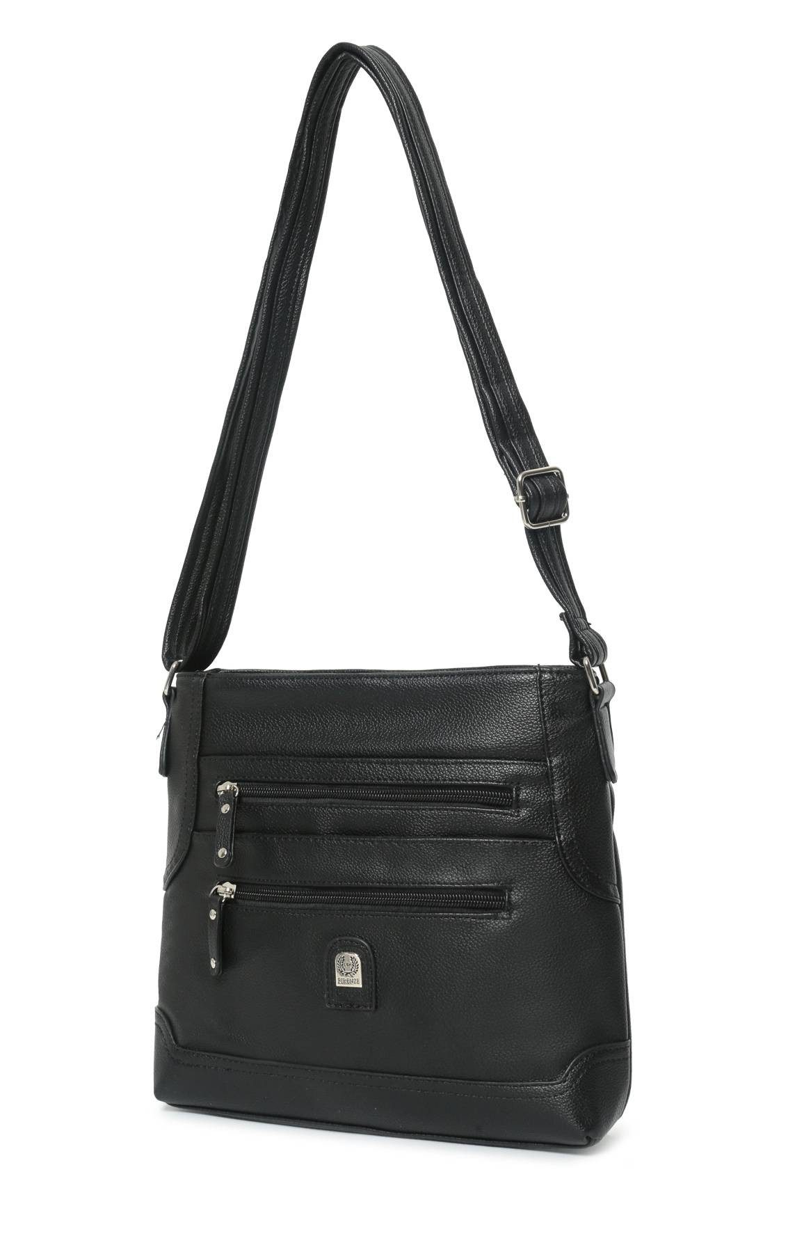 ITALYSHOP24 Schultertasche Damen Tasche Umhängetasche CrossBody Schultertasche CrossOver, Vintage Shopper Leder Optik Reisetasche Handtasche