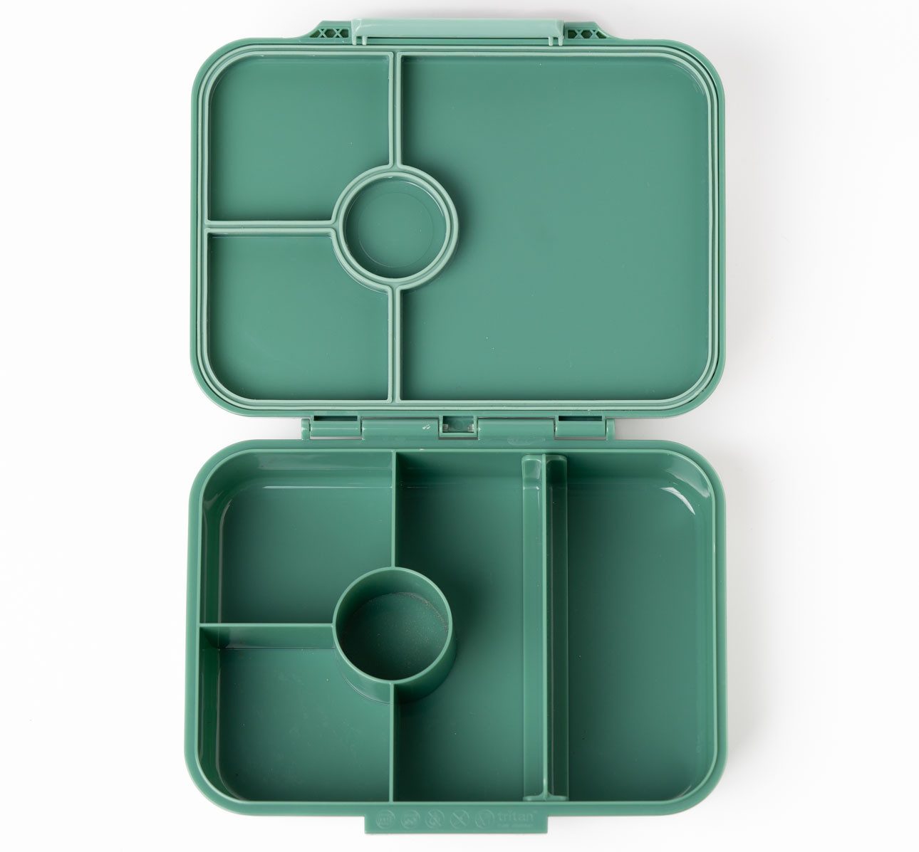 LEKKABOX Lunchbox Bentobox Brotdose, 4 Fächer - Kinder Vesperdose Brotbüchse Brotbox, Für feuchte Lebensmittel auslaufsicher, inkl. extra Trenner