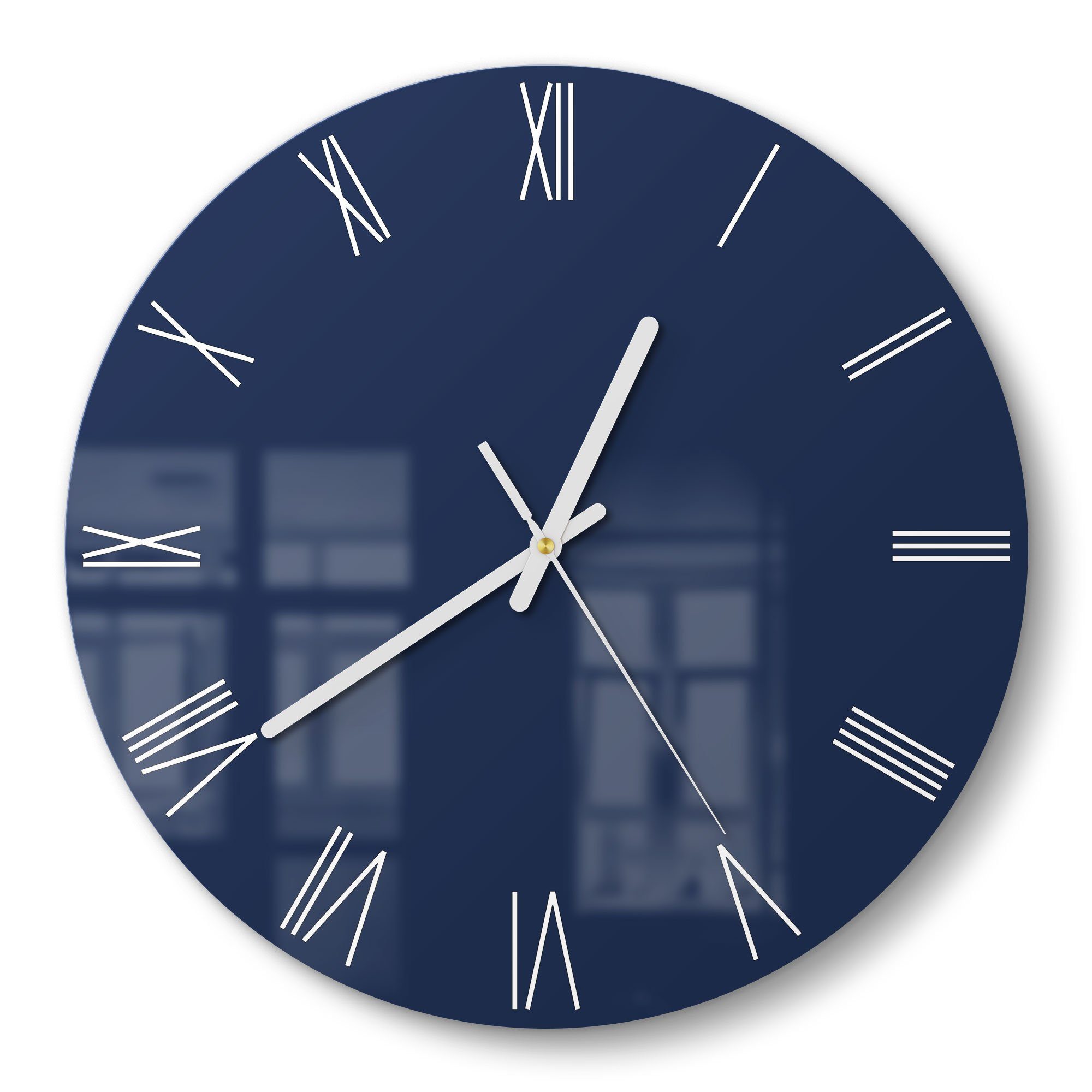 DEQORI Wanduhr 'Unifarben - Dunkelblau' (Glas günstig online kaufen