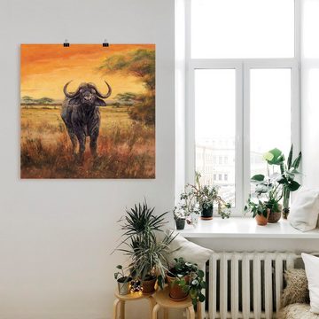 Artland Wandbild Büffel, Wildtiere (1 St), als Poster, Wandaufkleber in verschied. Größen