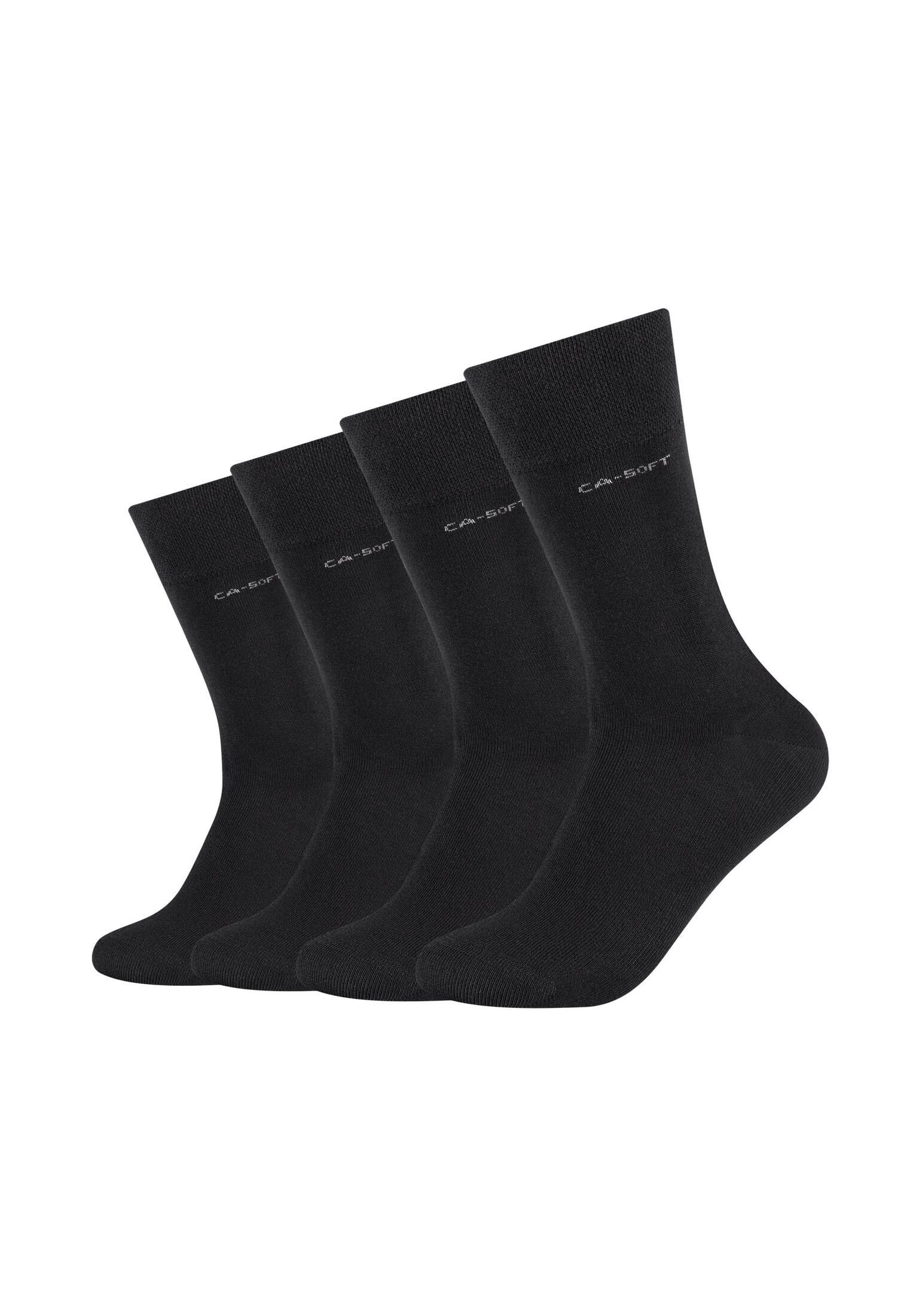 Camano Socken Socken 4er Pack black