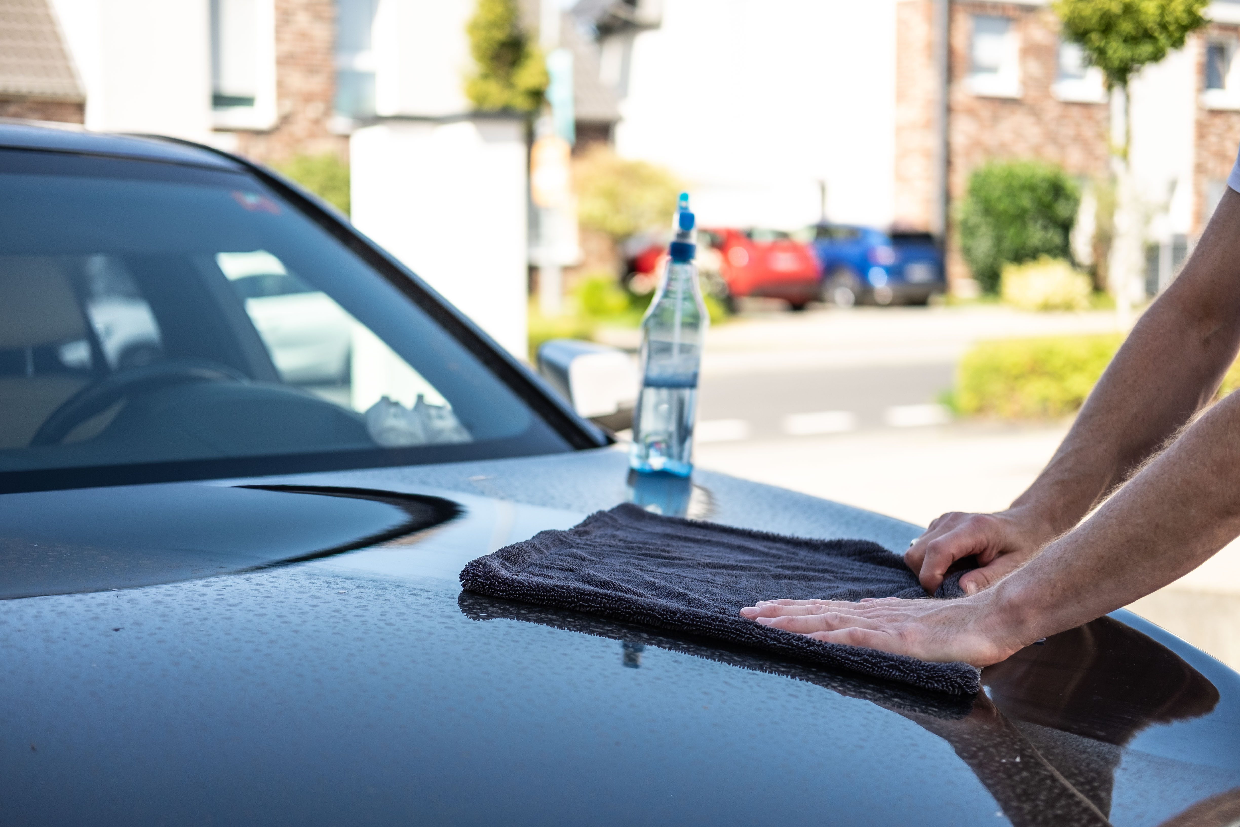 HH-Haushalt Auto Profi Microfasertuch Trockentuch, 1200 GSM, 2-lagig, 40 x 40 cm Pflegetuch (Polyester, 40x40 cm, Auto Trockentuch (keine Wasserflecken und Schlieren), Fahrzeugpflege, extrem saugfähig, 1-tlg., Premium-Trockentuch – ideal für Lack, Felgen und Innenraum, Saugstark, schnell trocknend, sanft, 2-lagig, Premiumqualität)